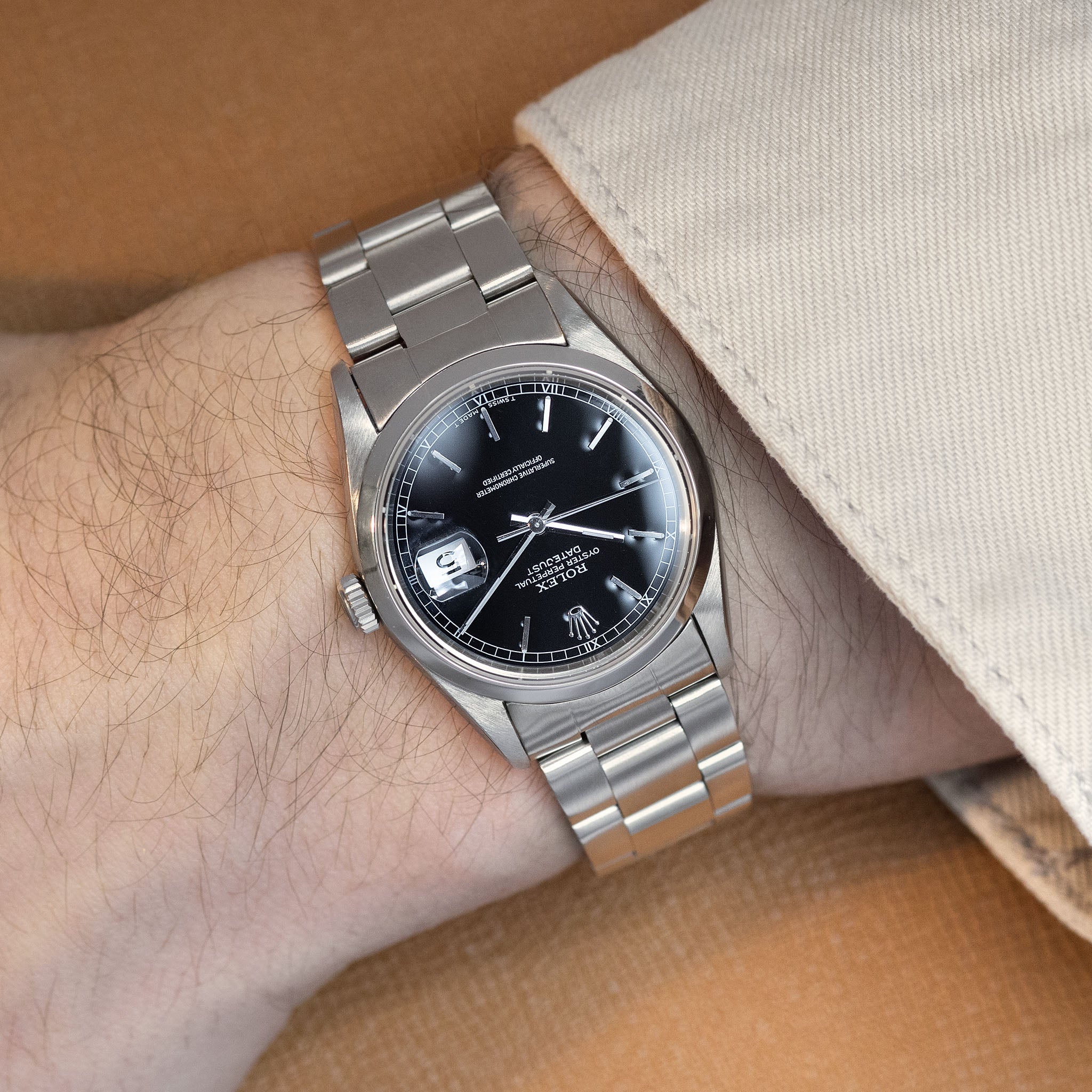 Rolex Datejust Referenz 16200 schwarzes Zifferblatt