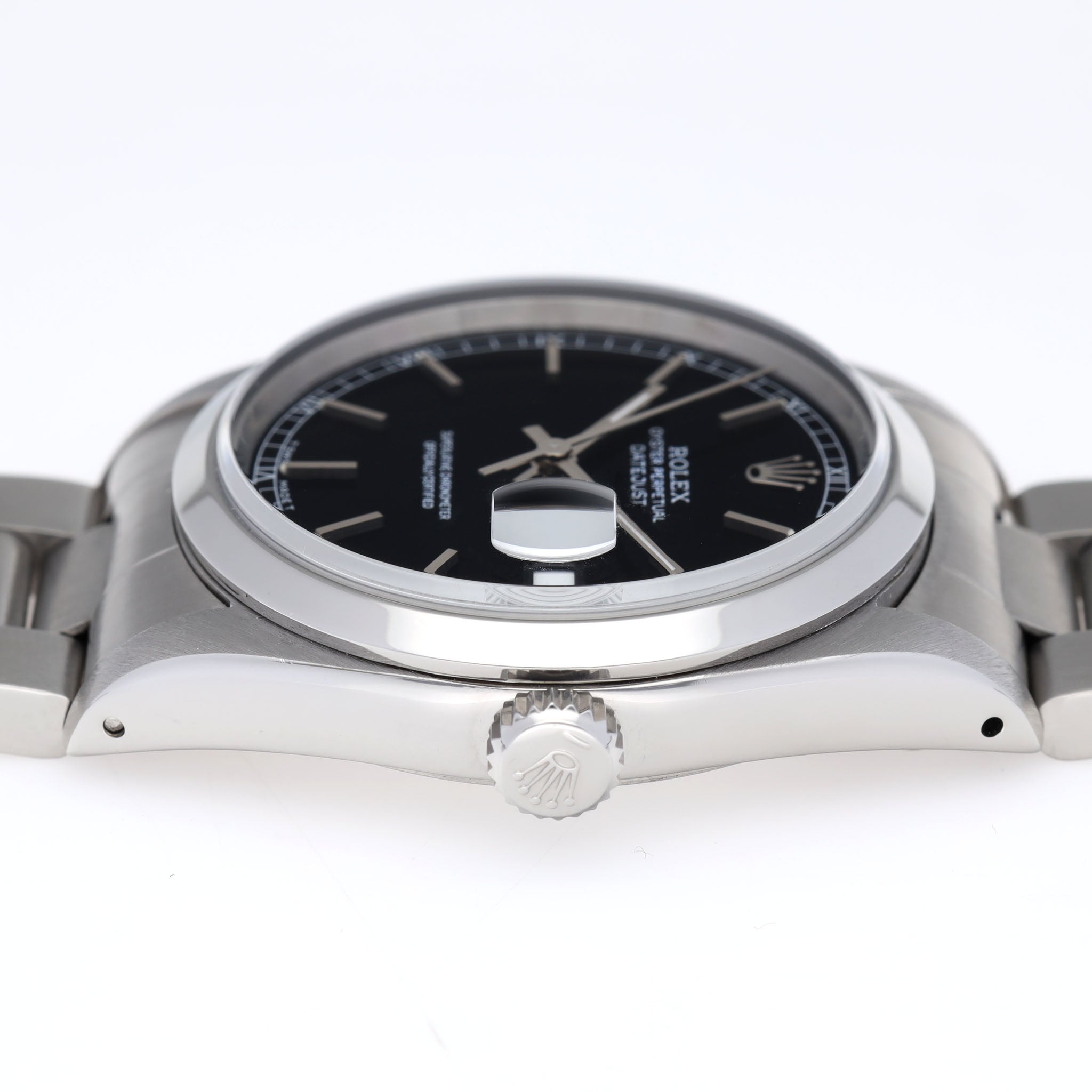 Rolex Datejust Referenz 16200 schwarzes Zifferblatt