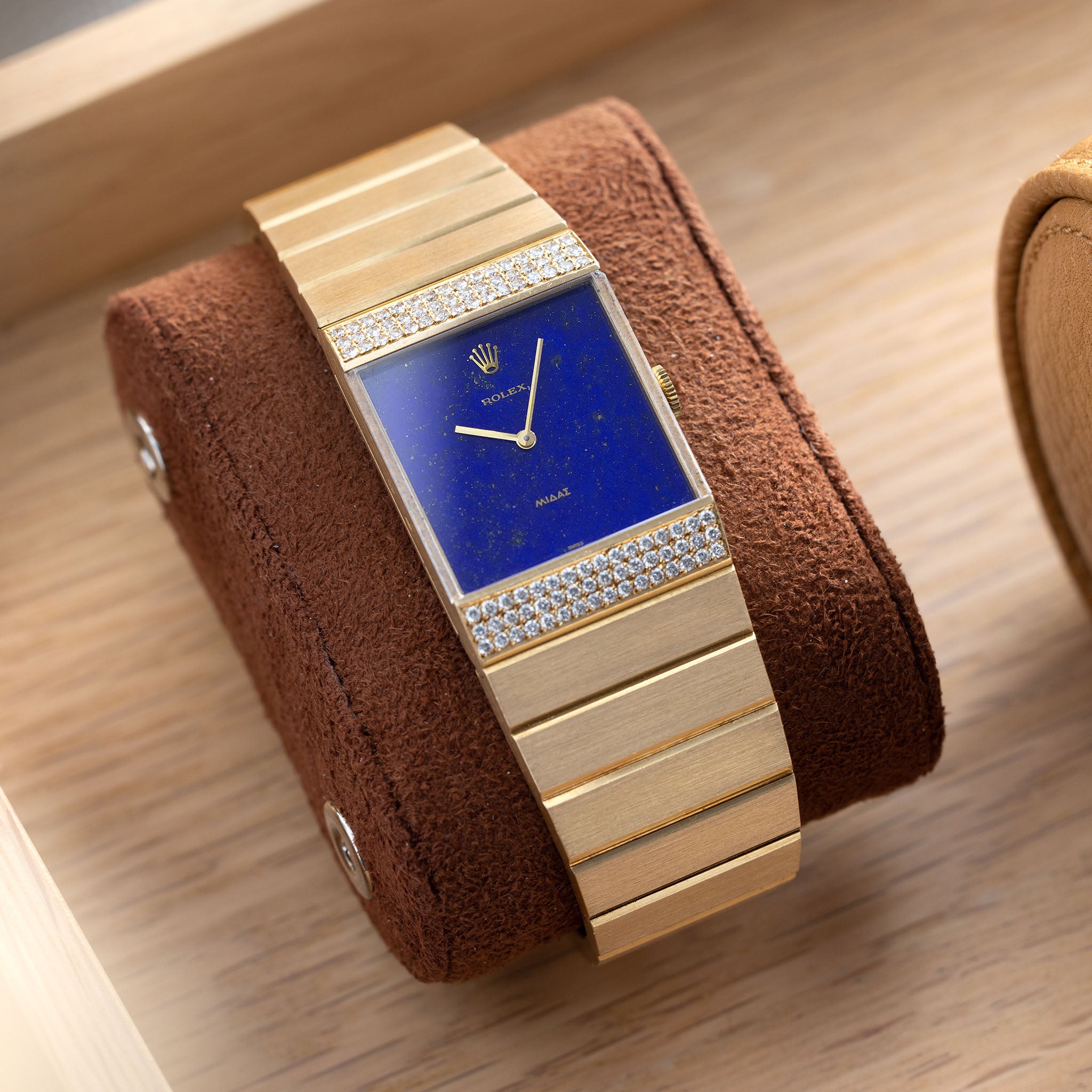 Rolex King Midas 4611 Lapis Lazuli Zifferblatt MIt Diamantbesatz