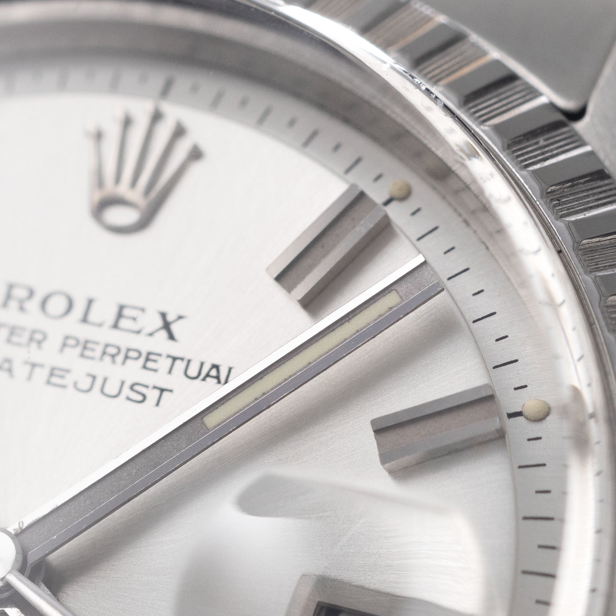 Rolex Datejust 1603 Silbernes Wide-Boy Zifferblatt Mit Box Und Papieren