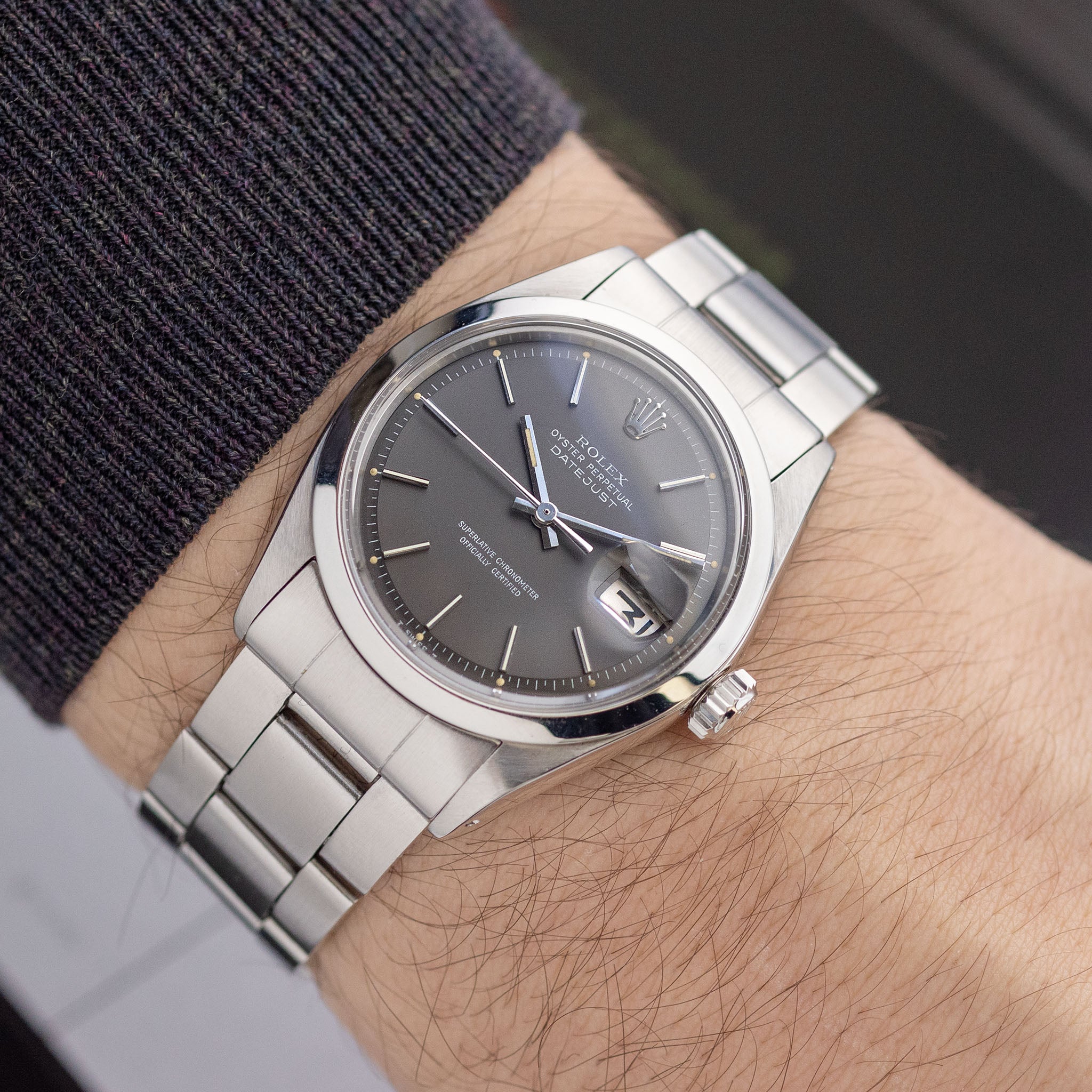 Rolex Datejust 1600 Matt Graues Zifferblatt