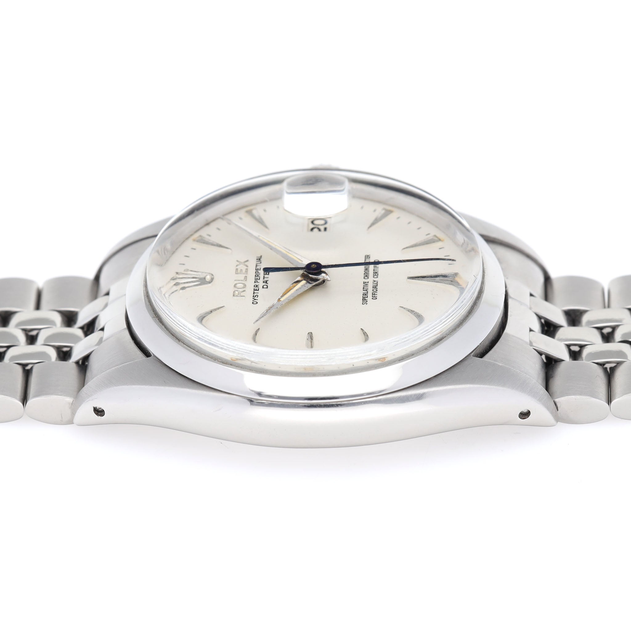 Rolex Date Referenz 1500 Matt Silbernes "Swiss Only" Zifferblatt