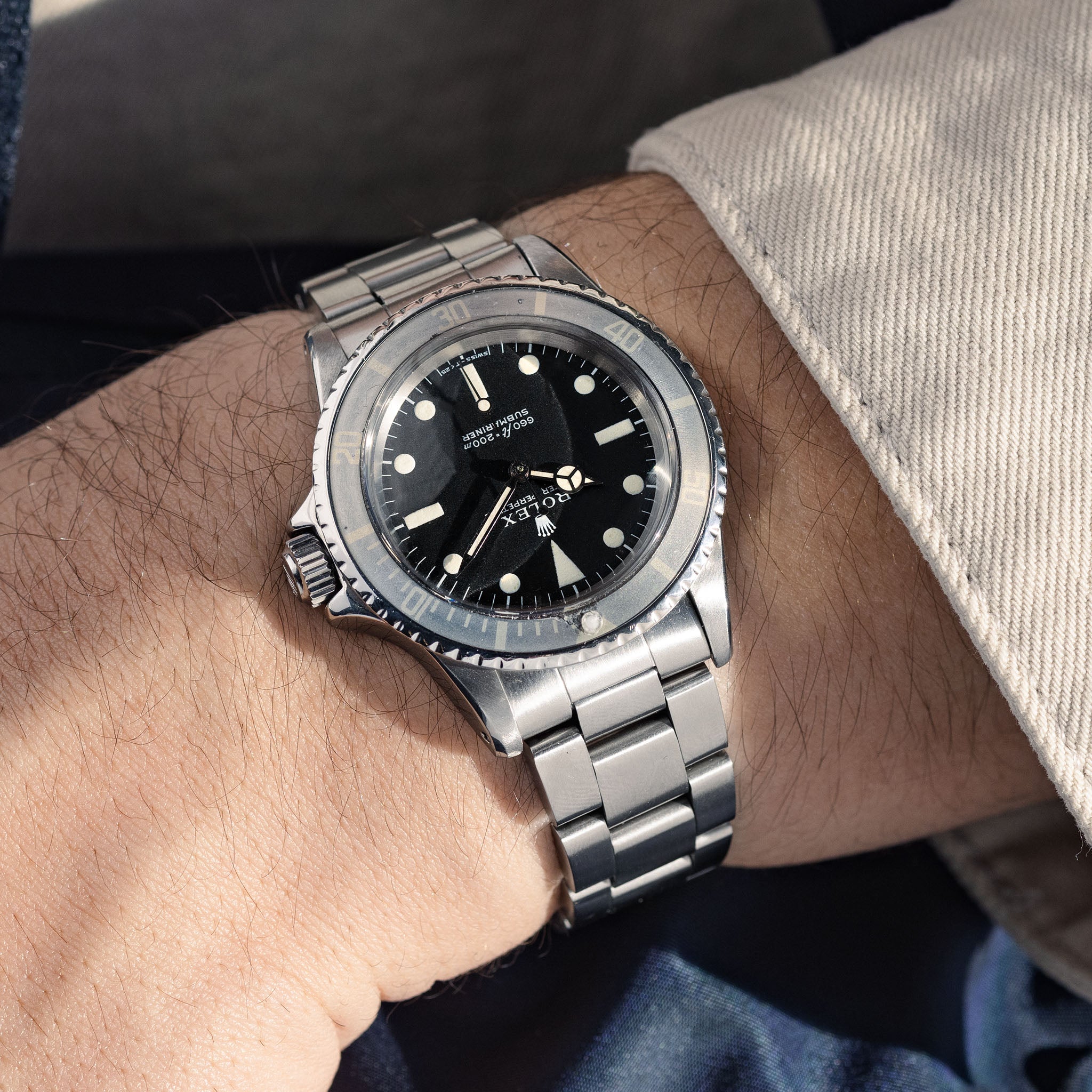 Rolex Submariner 5513 Non-Serif Zifferblatt mit Ghost Lünette
