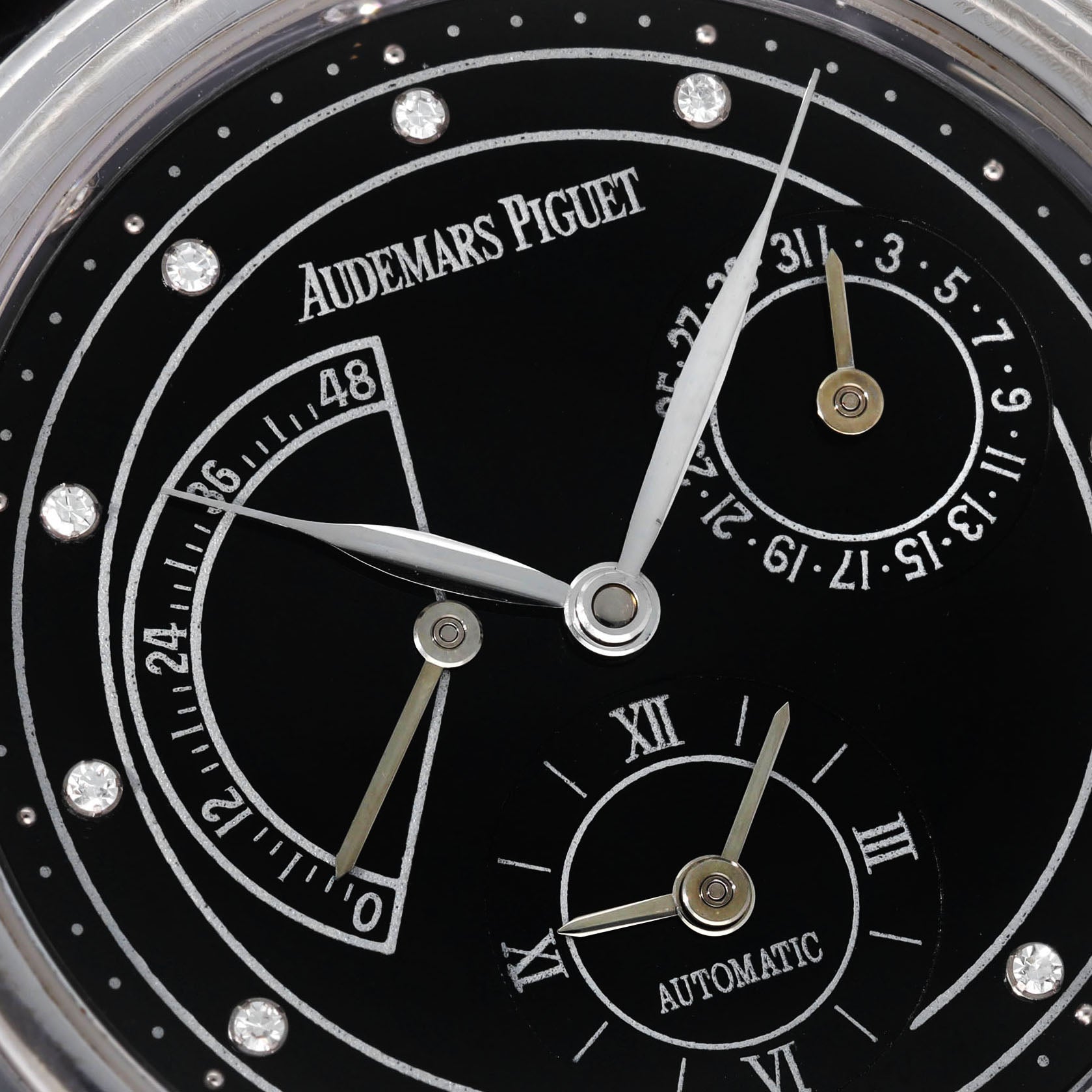 Audemars Piguet Dual Time Weißgold 25685BC Zifferblatt mit Diamanten
