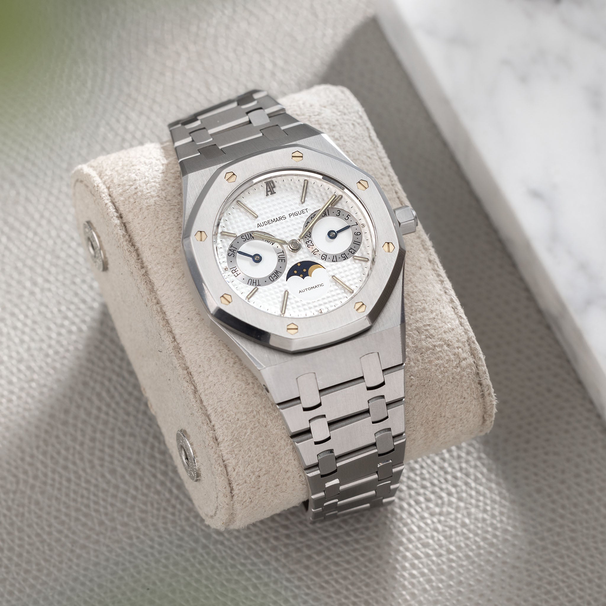 Audemars Piguet Royal Oak Day-Date 25594ST Weißes Zifferblatt