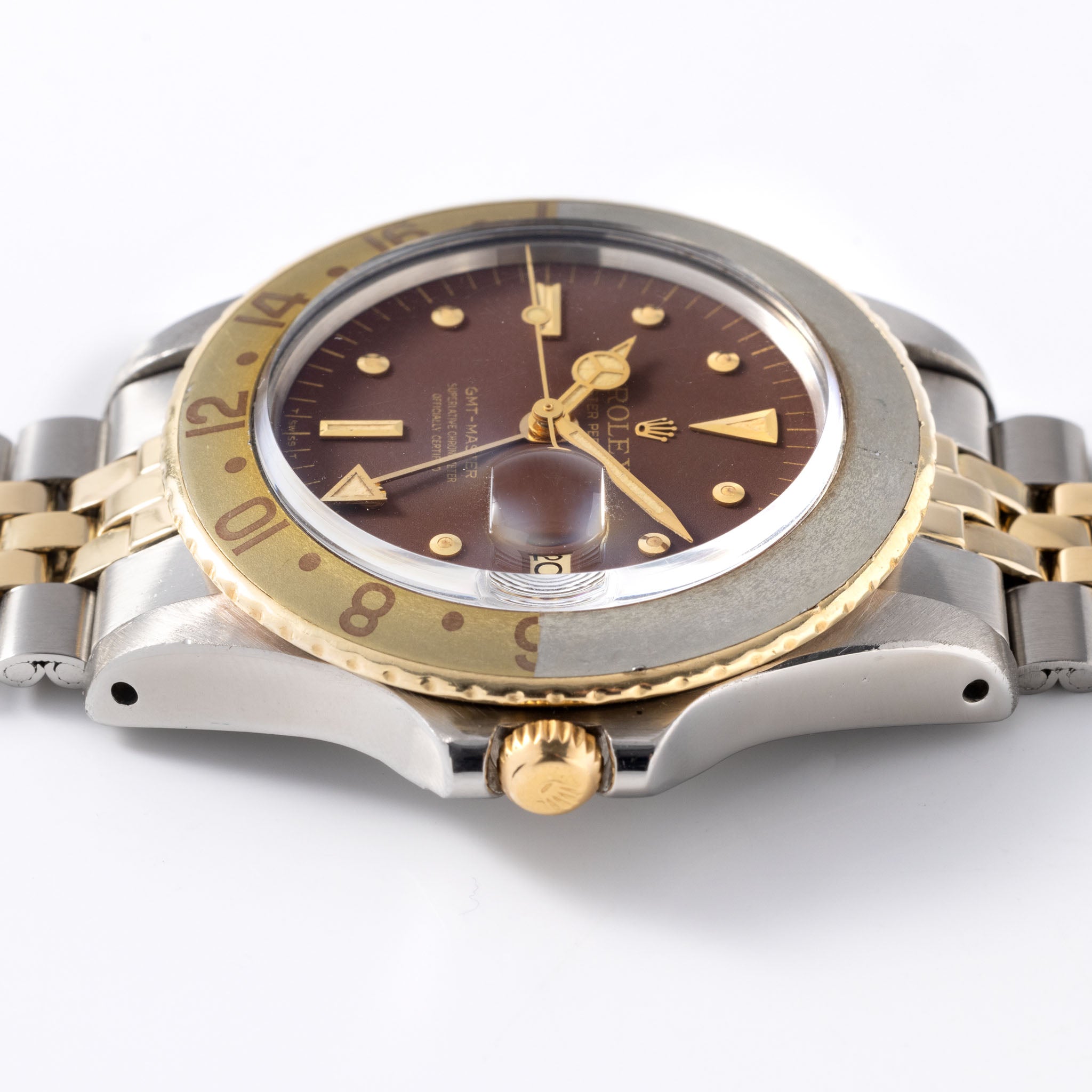 Rolex GMT Master 1675/3 Root Beer Mattes Nippel Zifferblatt