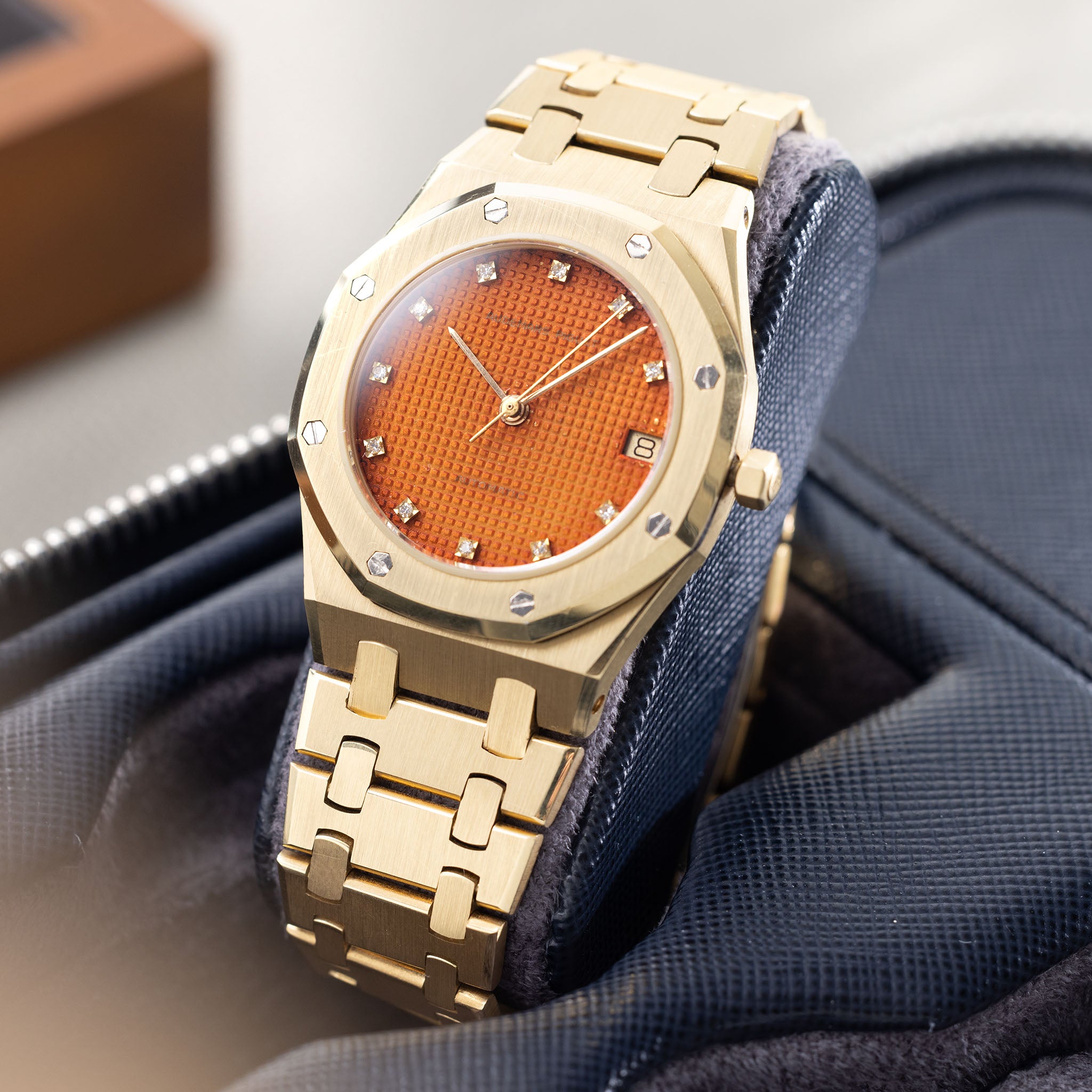 Audemars Piguet Royal Oak 4100BA Orange Tropical Zifferblatt mit Diamanten