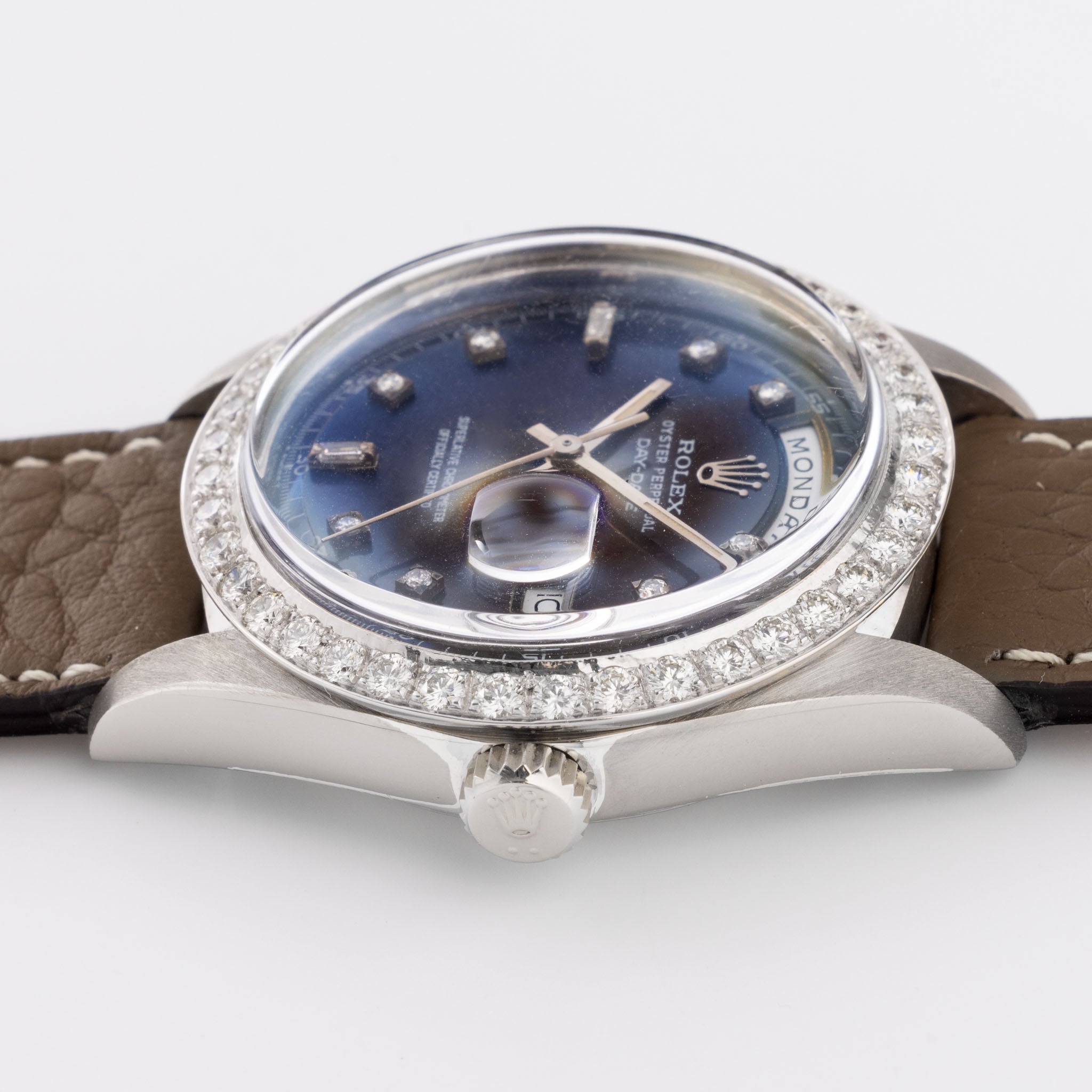 Rolex Day-date 1804 White Gold Blue Colour Change Dial