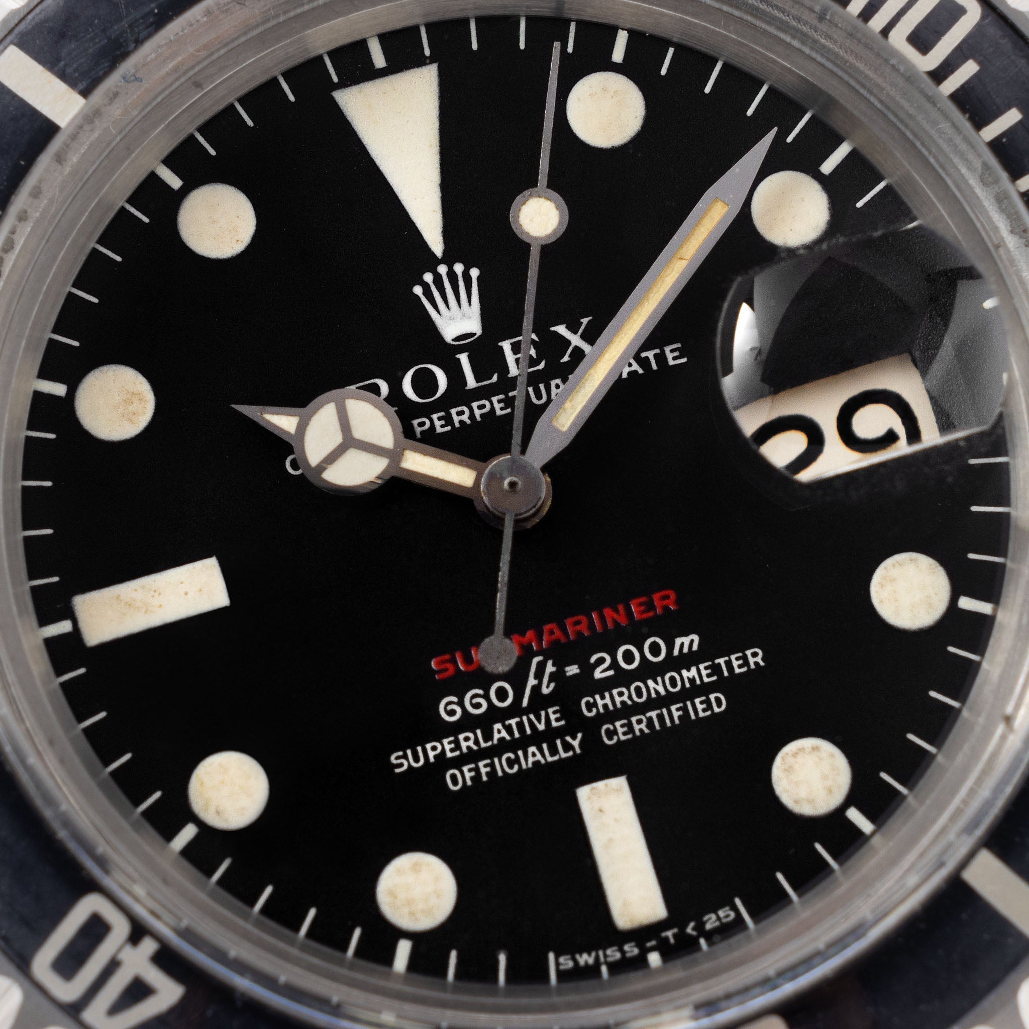 Rolex Red Submariner Date 1680 Mk4 Dial Fat Font Bezel
