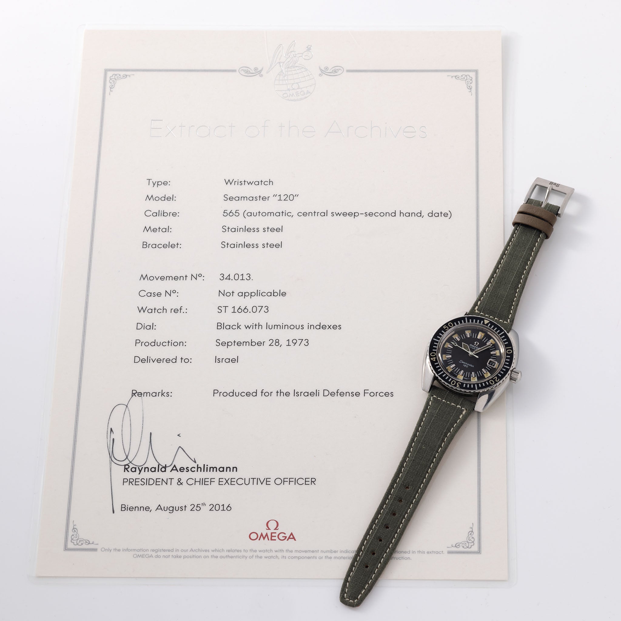 Omega Seamaster 120 IDF-Issued Referenz ST166.073