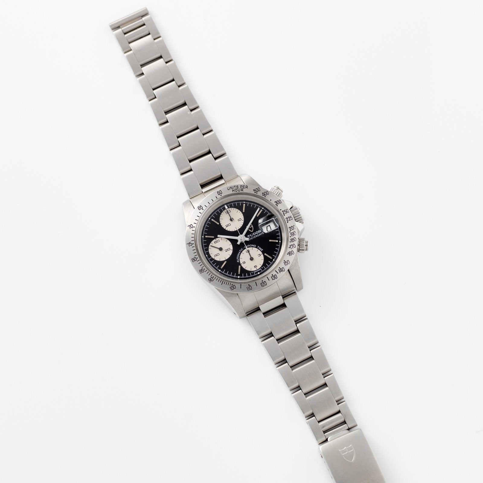 Tudor Oysterdate Chronograph Big Block Black Dial 79180