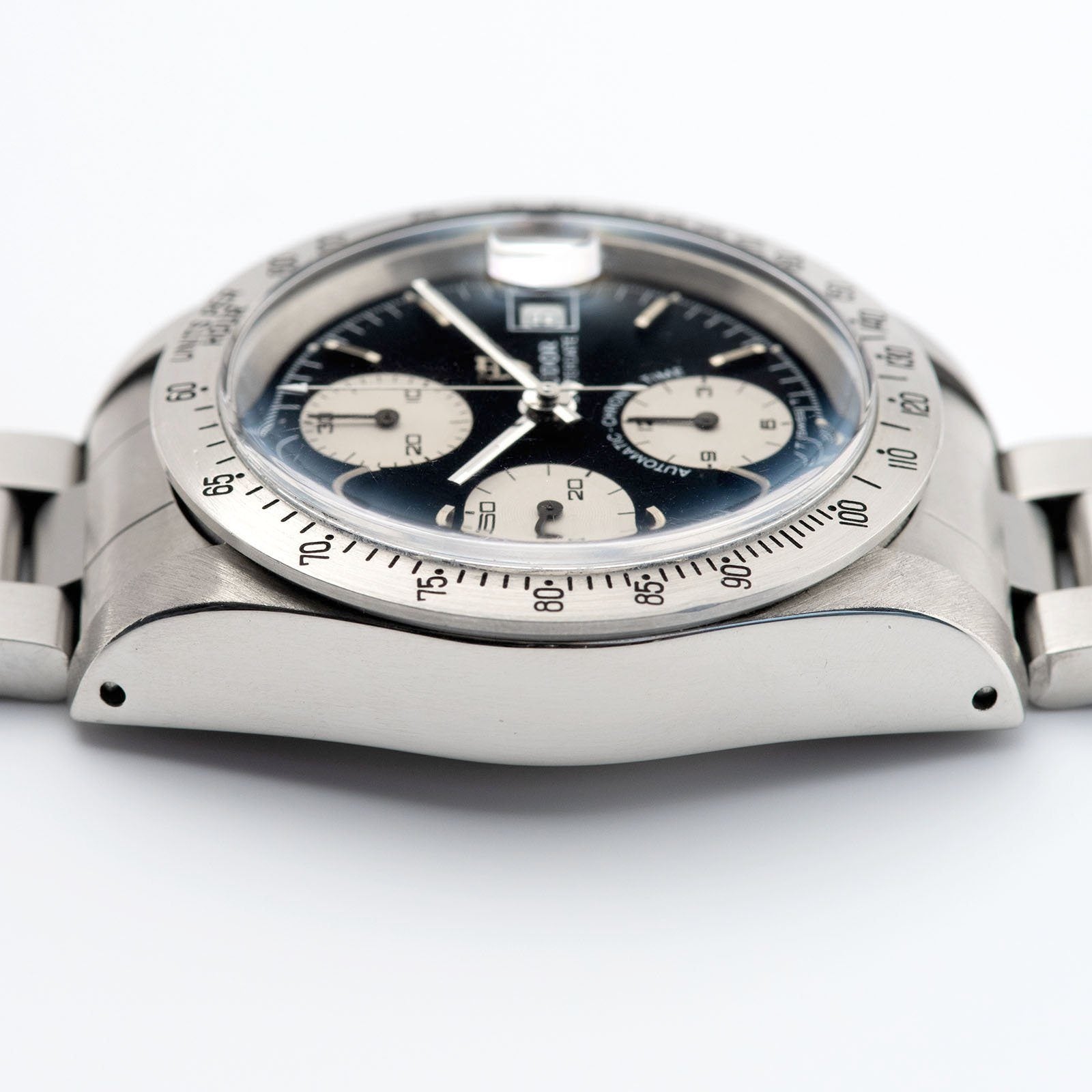 Tudor Oysterdate Chronograph Big Block Black Dial 79180