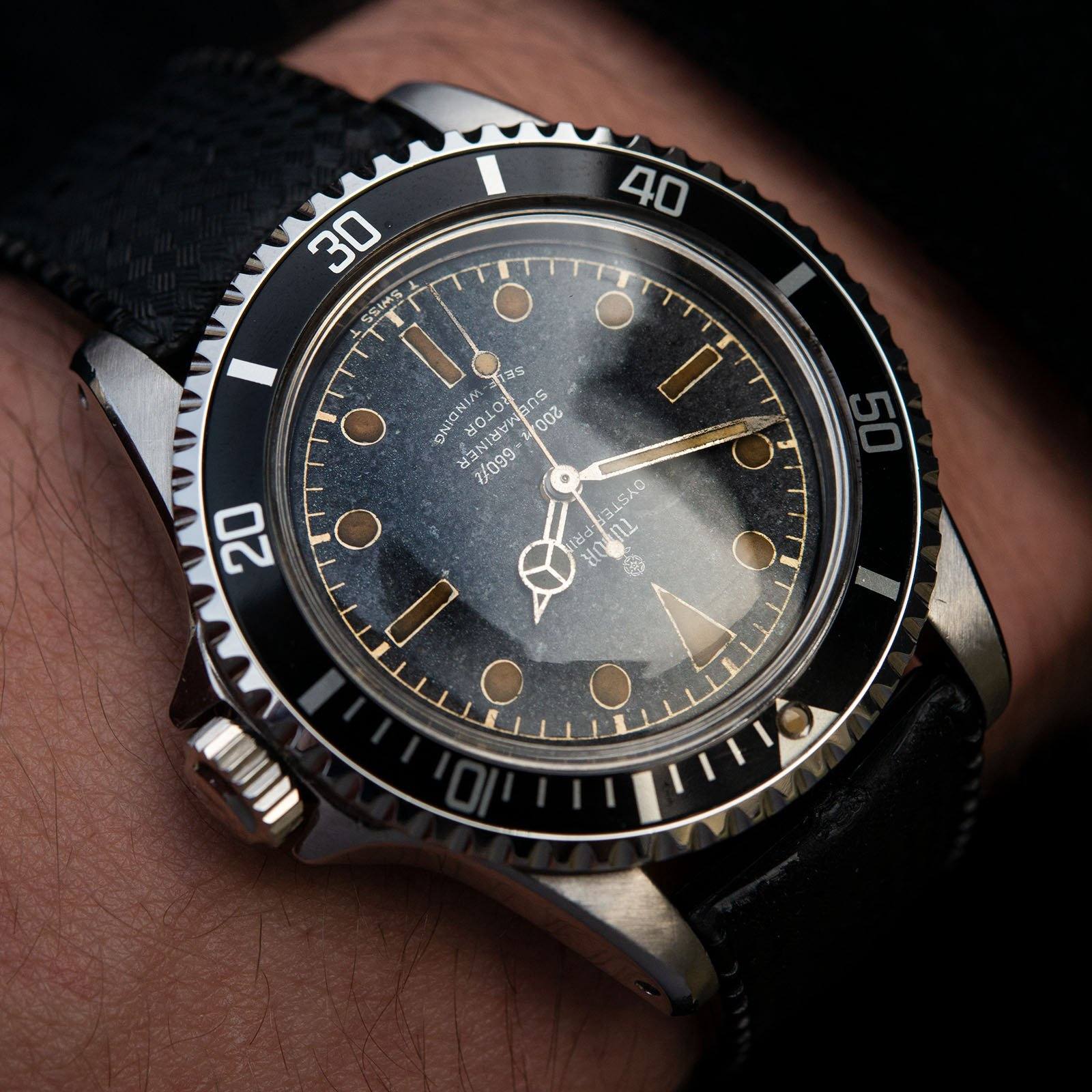 Tudor Pointed Submariner Ref 7928 with British Royal Navy History