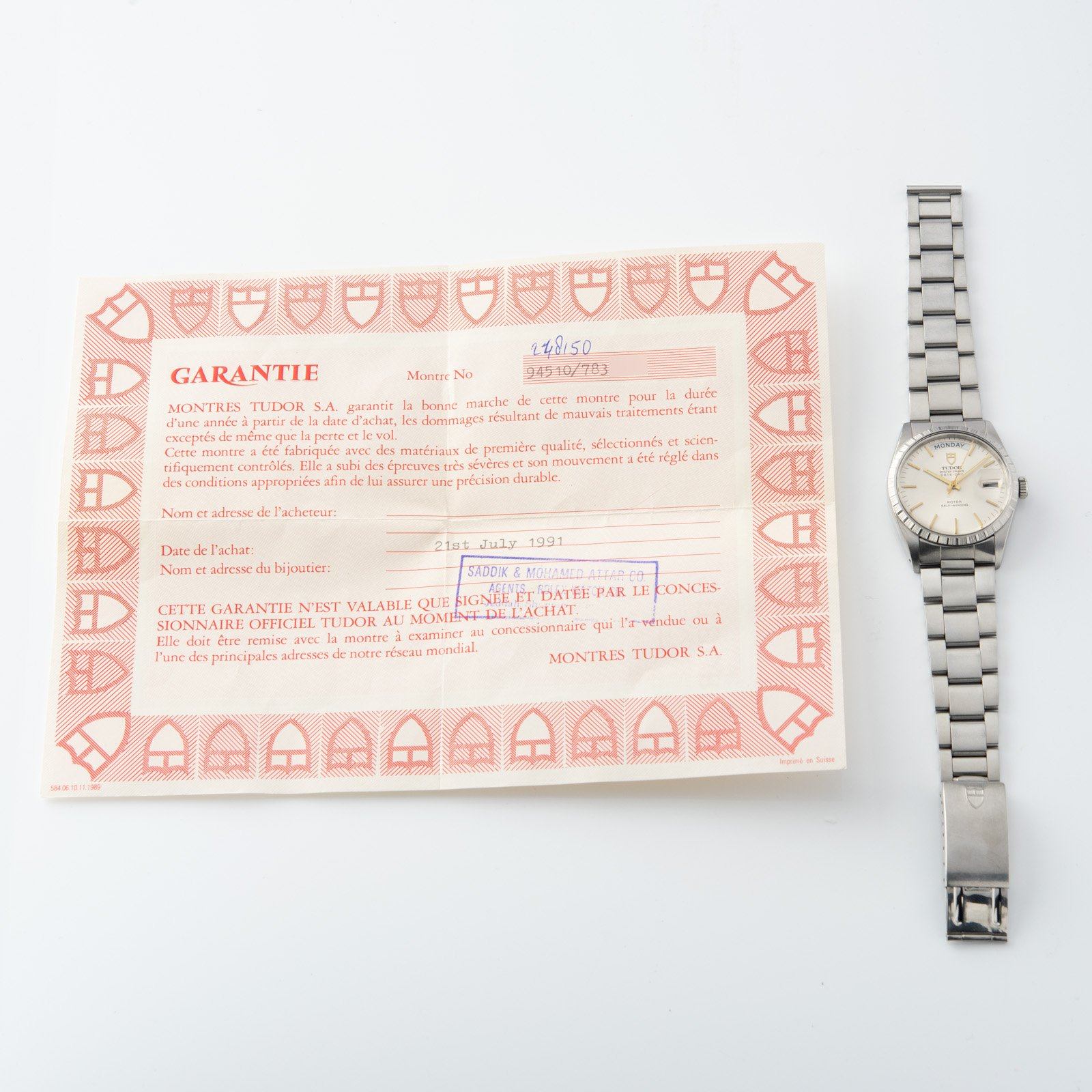 Tudor Prince Date and Day 94510 Silver Dial