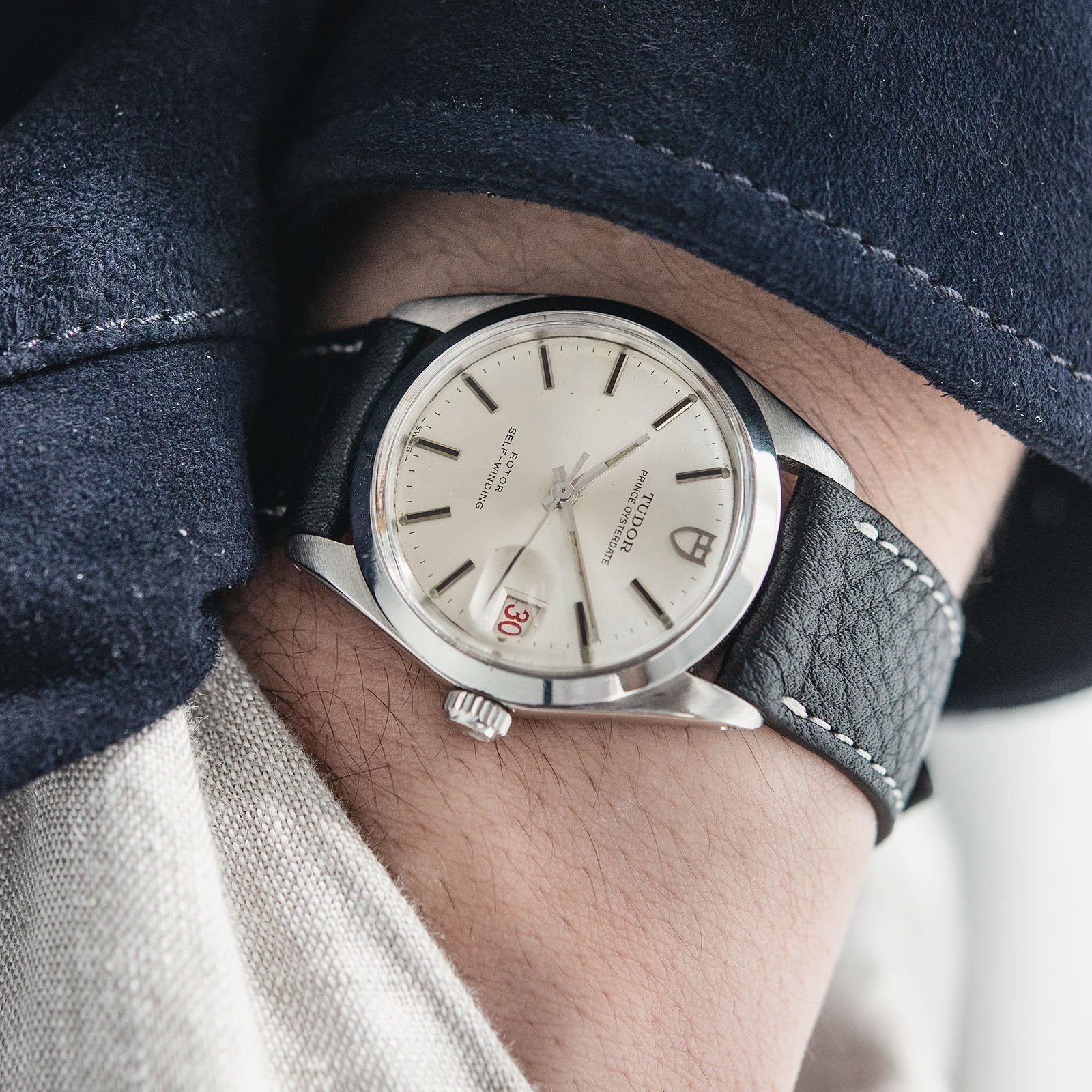 Tudor Prince Oysterdate Rare Silver Dial Reference 7996