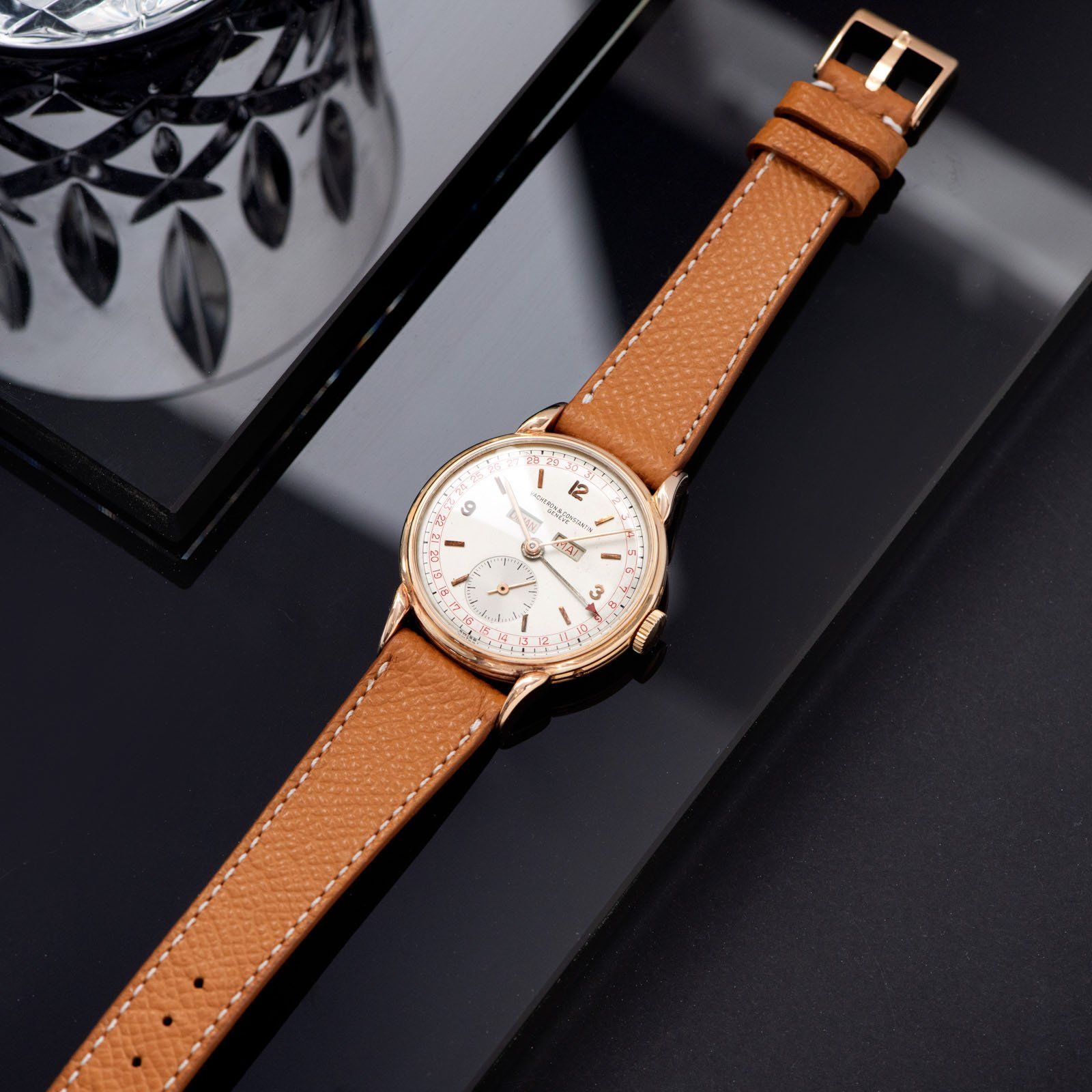 Vacheron and Constantin Triple Date Calendar 4240 Pink Gold