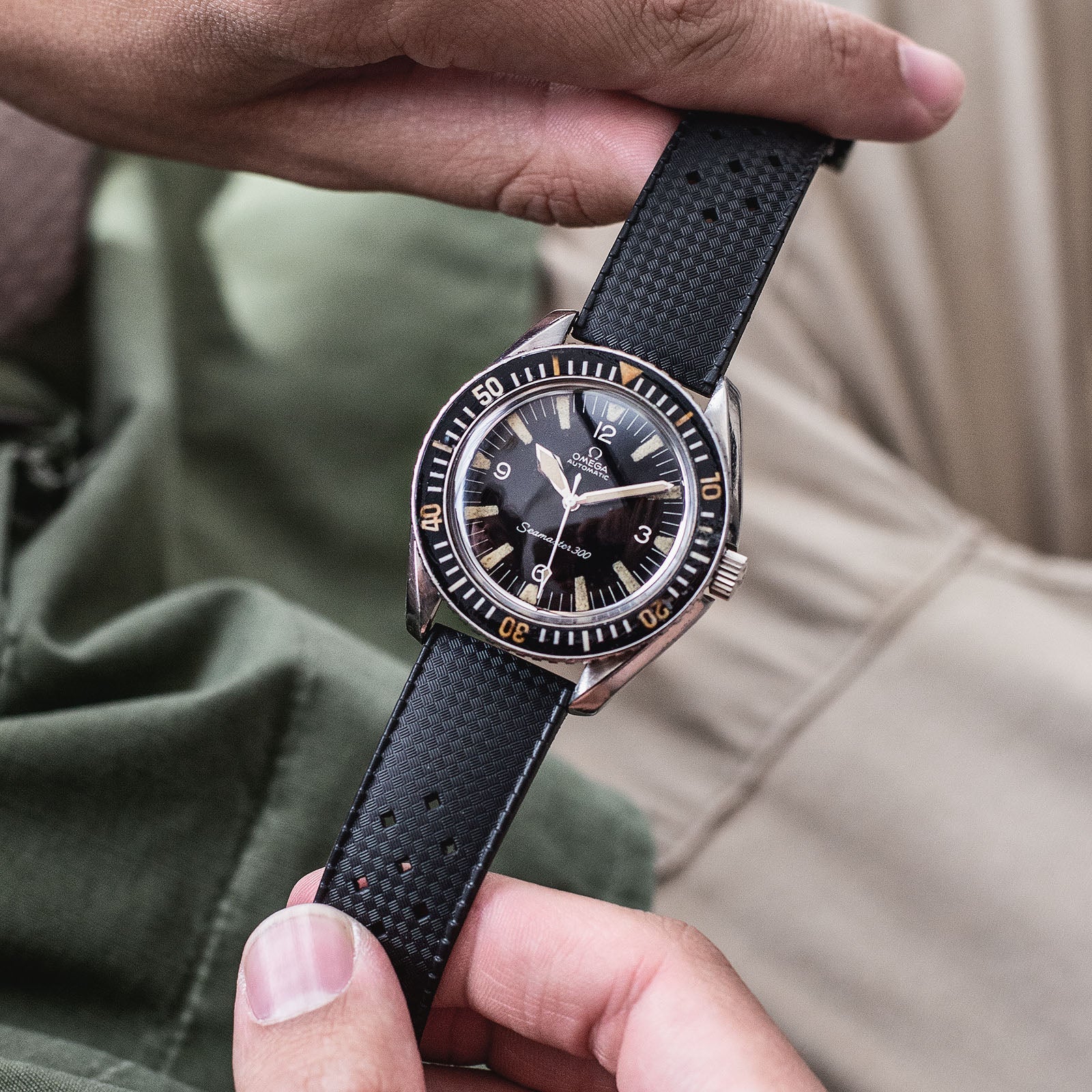 Nautic Midnight Kautschuk Uhrenarmband