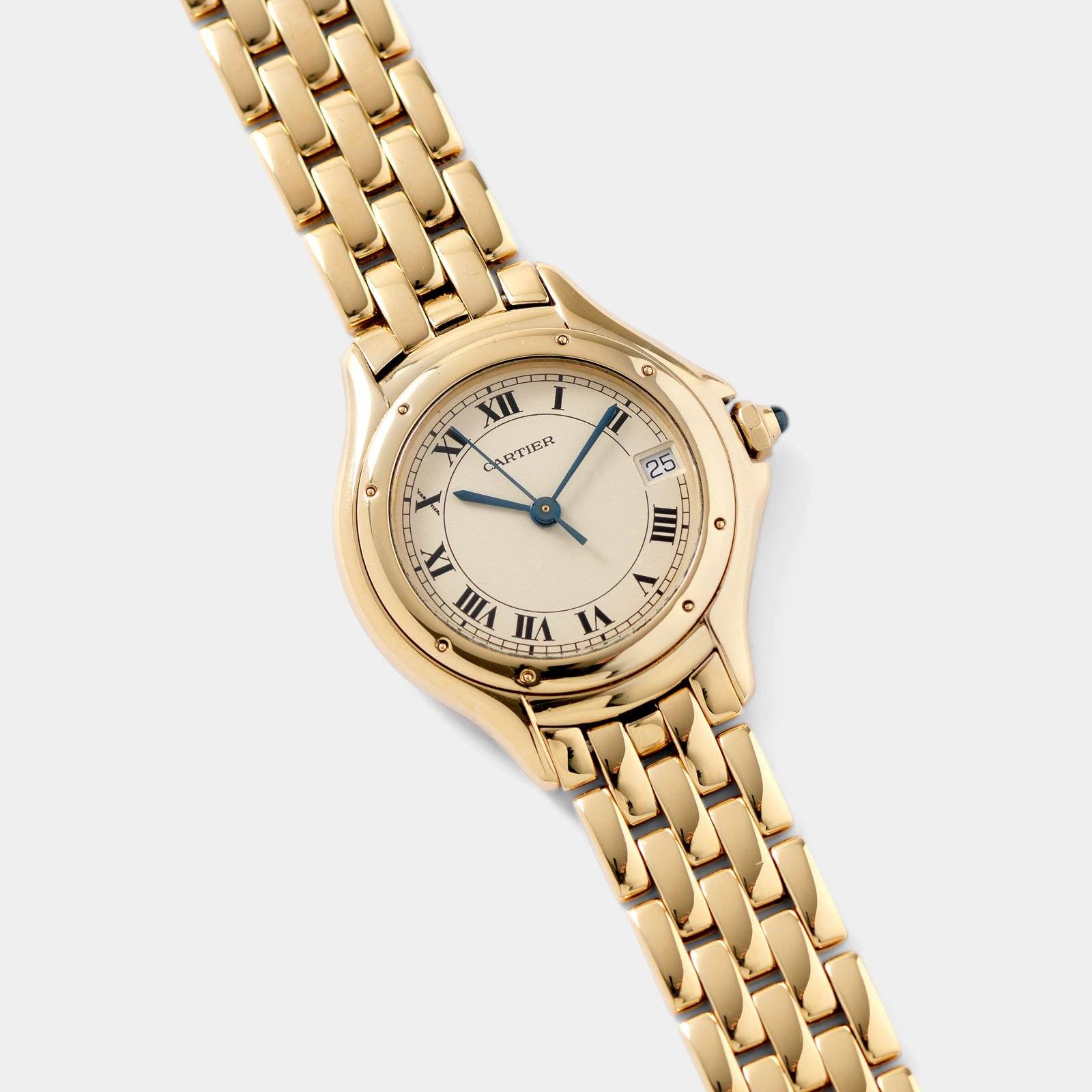 Cartier gold watch womens sale