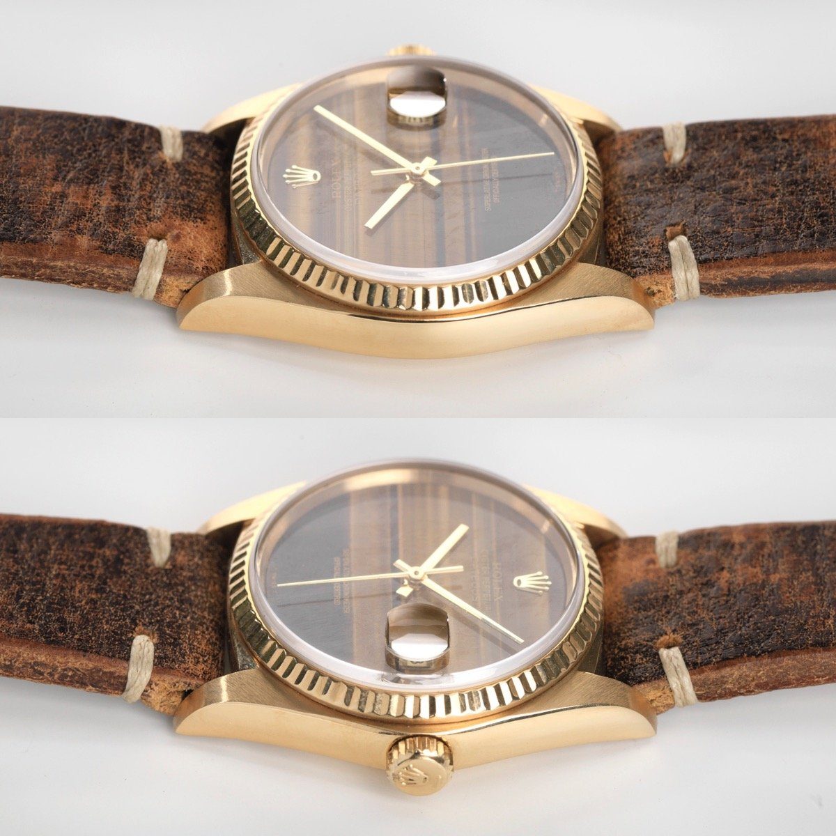 Rolex 16018 Datejust Tiger Eye 18K Yellow Gold