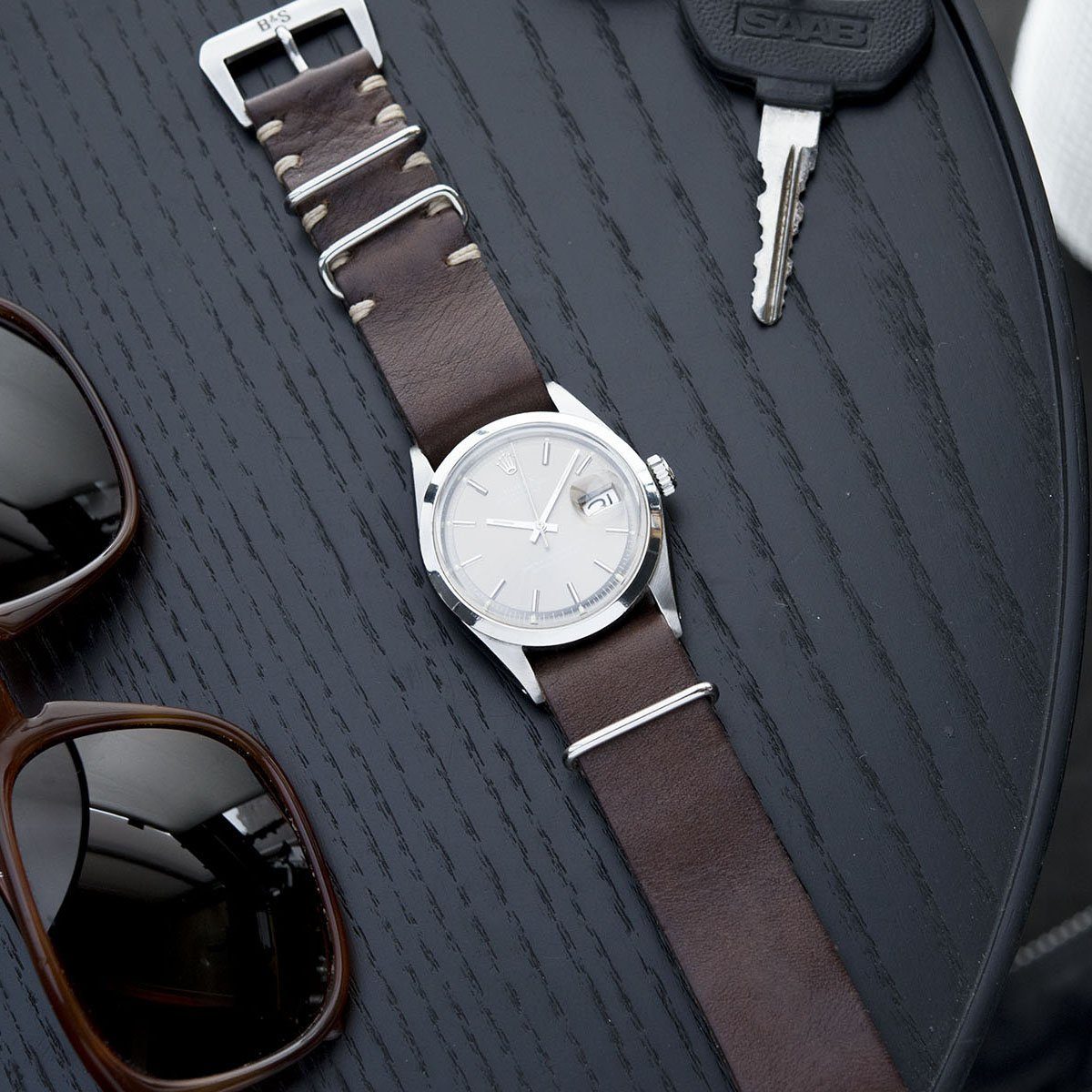 Rolex Lumberjack Brown Nato Leather Watch Strap