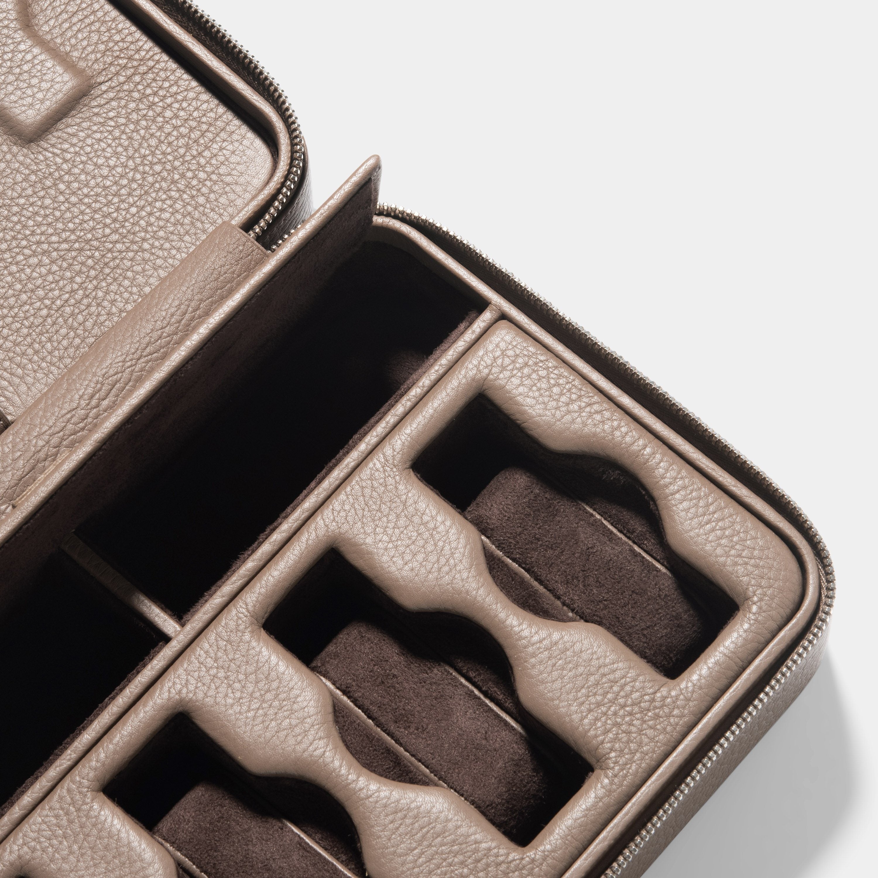 Prime Leder Uhrenbox Taupe by JPM