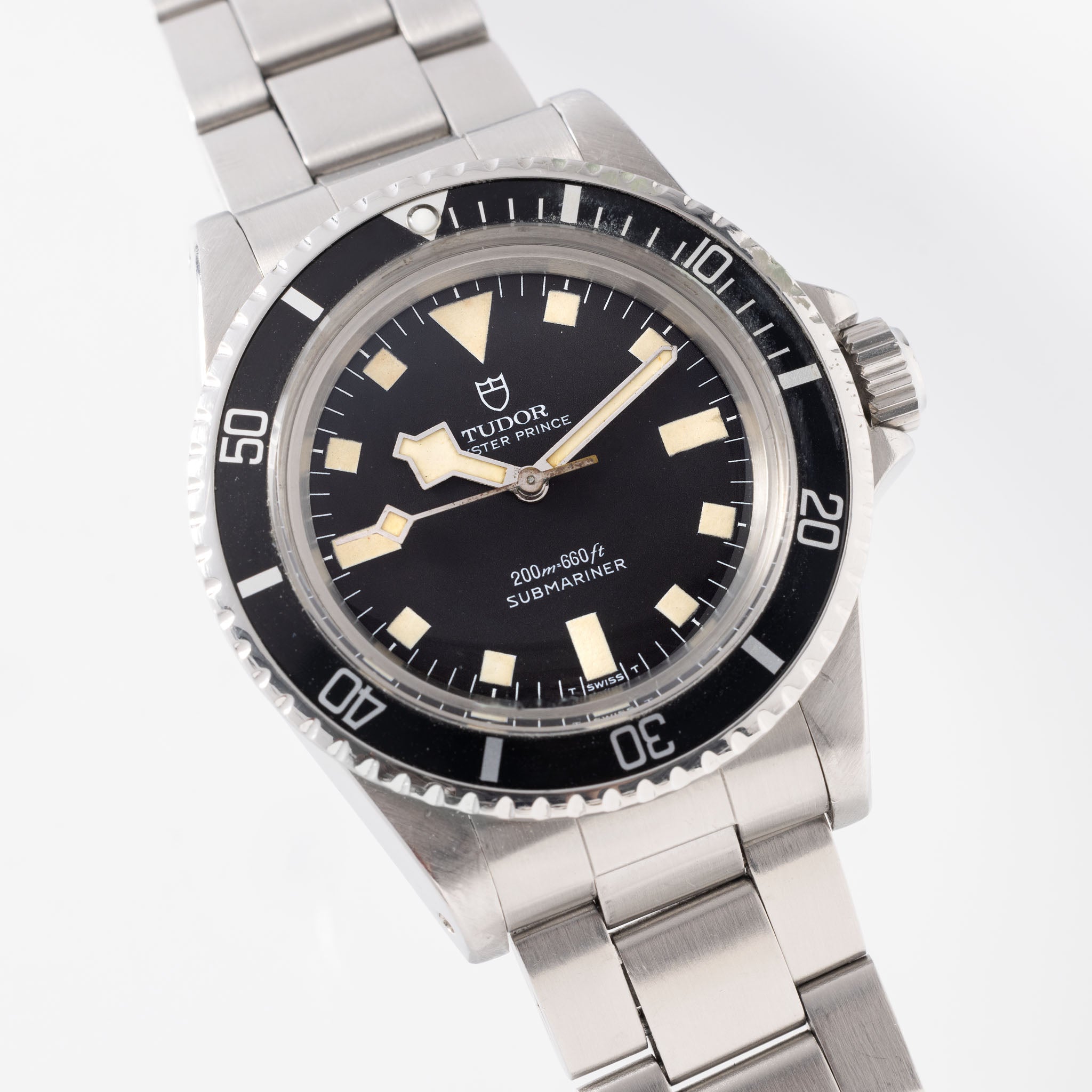 Tudor Submariner Snowflake 9401/0 Schwarzes Zifferblatt Ohne Datum