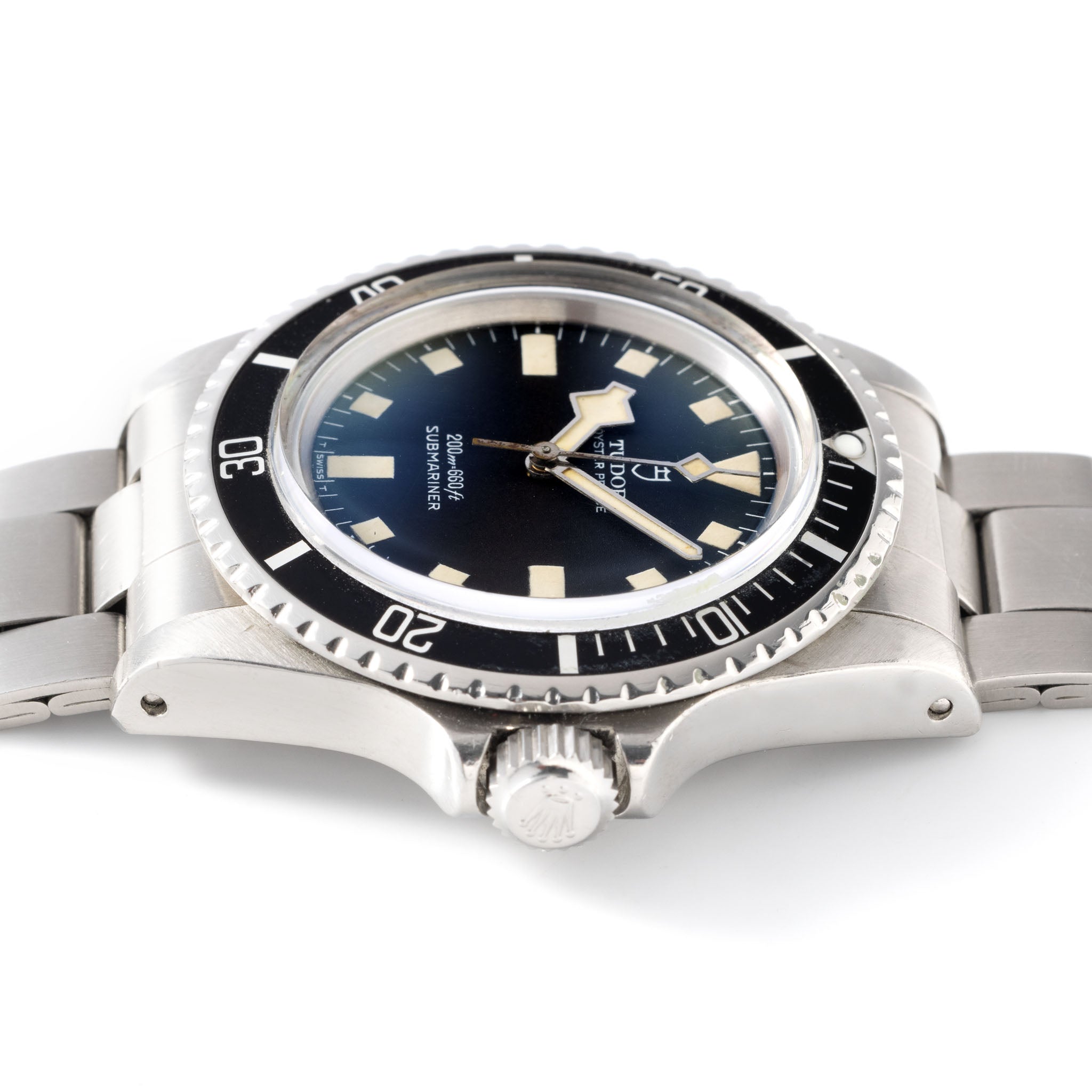 Tudor Submariner Snowflake 9401/0 Schwarzes Zifferblatt Ohne Datum