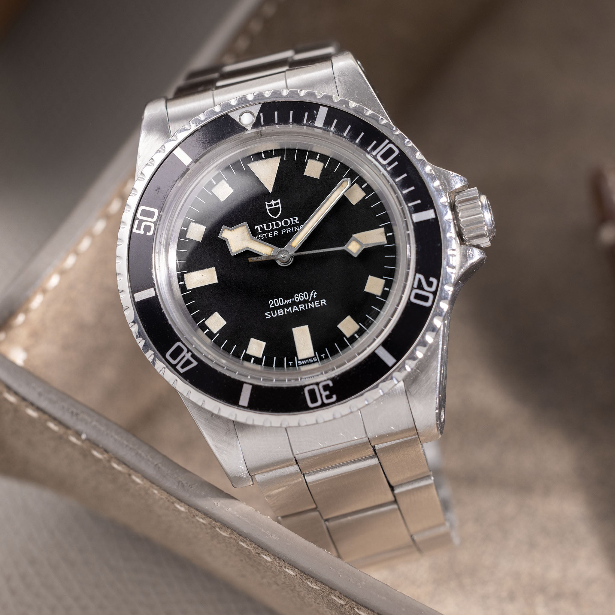 Tudor Submariner Snowflake 9401/0 Schwarzes Zifferblatt Ohne Datum