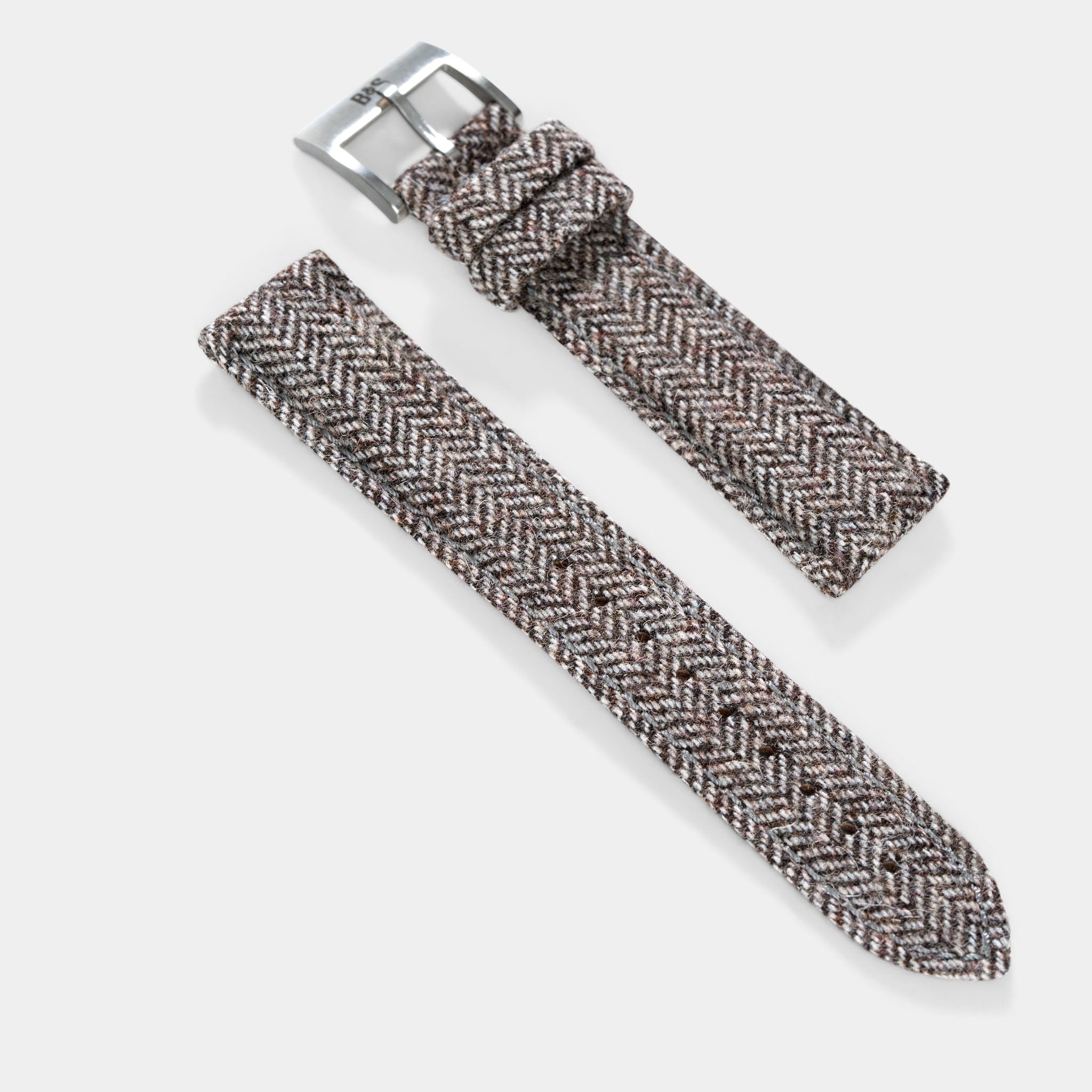 Elegant_Tweed_Brown_Leather_Watch_Strap_For_Vintage_Watches