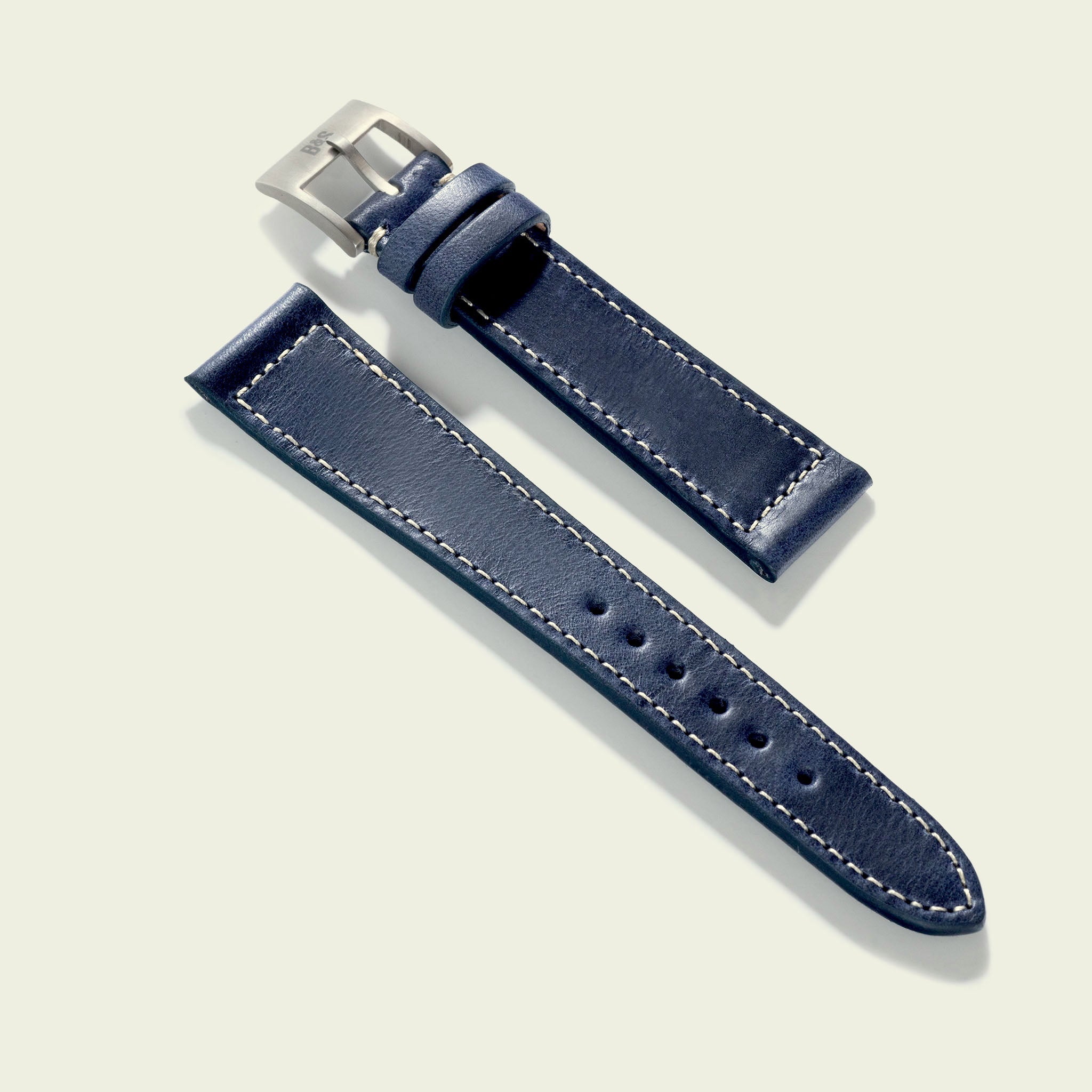 Uhrenarmband für IWC Portofino - Siena Blue Boxed Stitch Leather