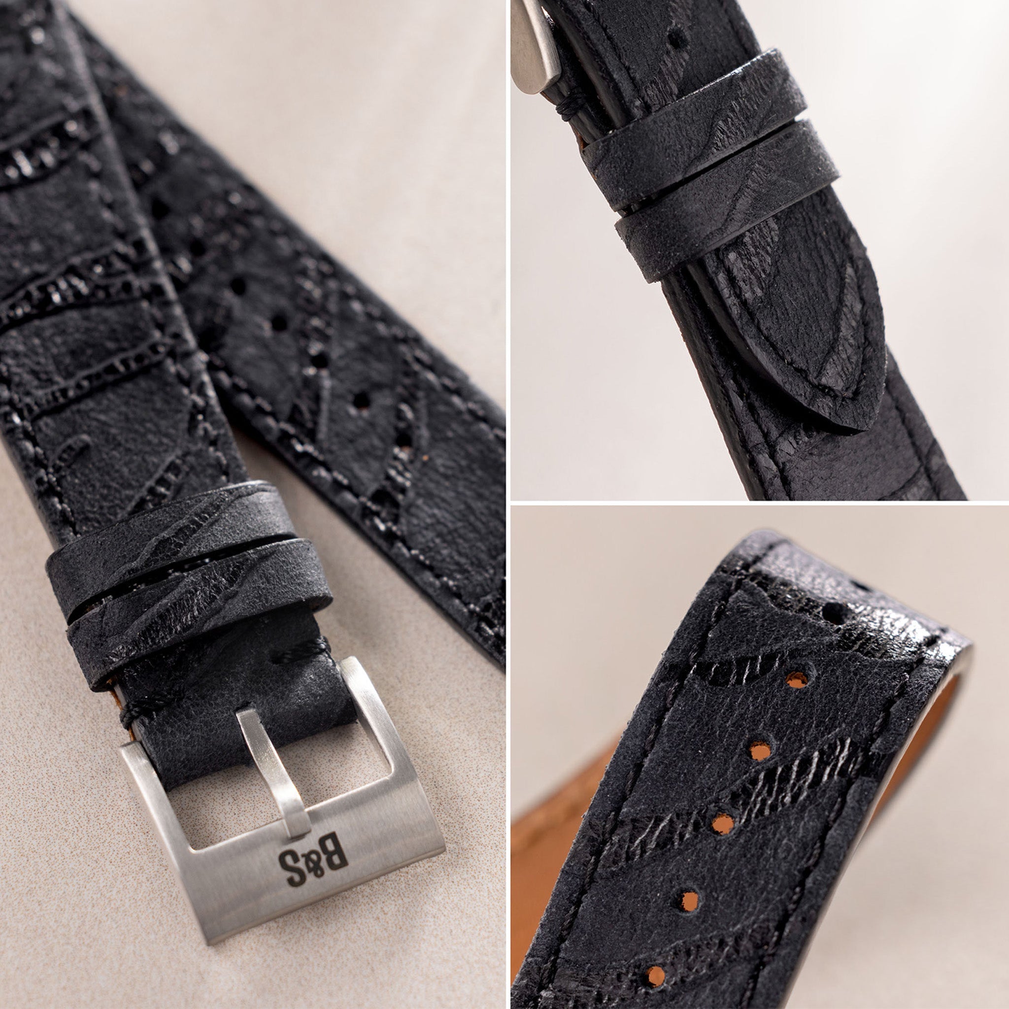 High_Quality_Black_Leather_Watch_Strap_For_Wrist_Watches