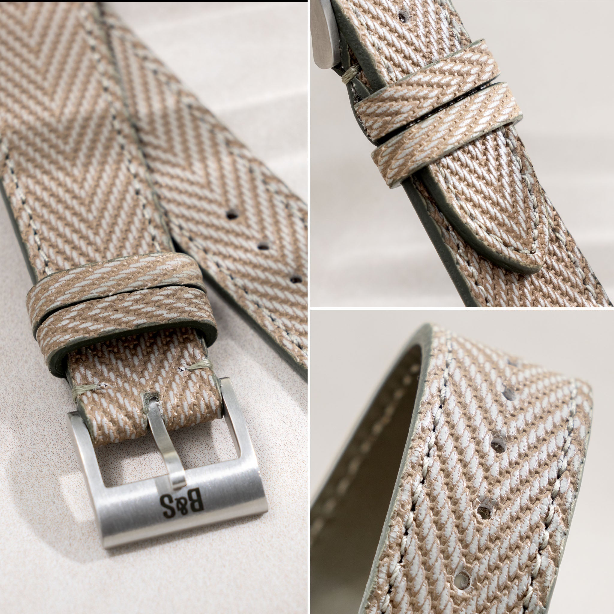light_grey_waved_Leather_Watch_Strap_unique_design