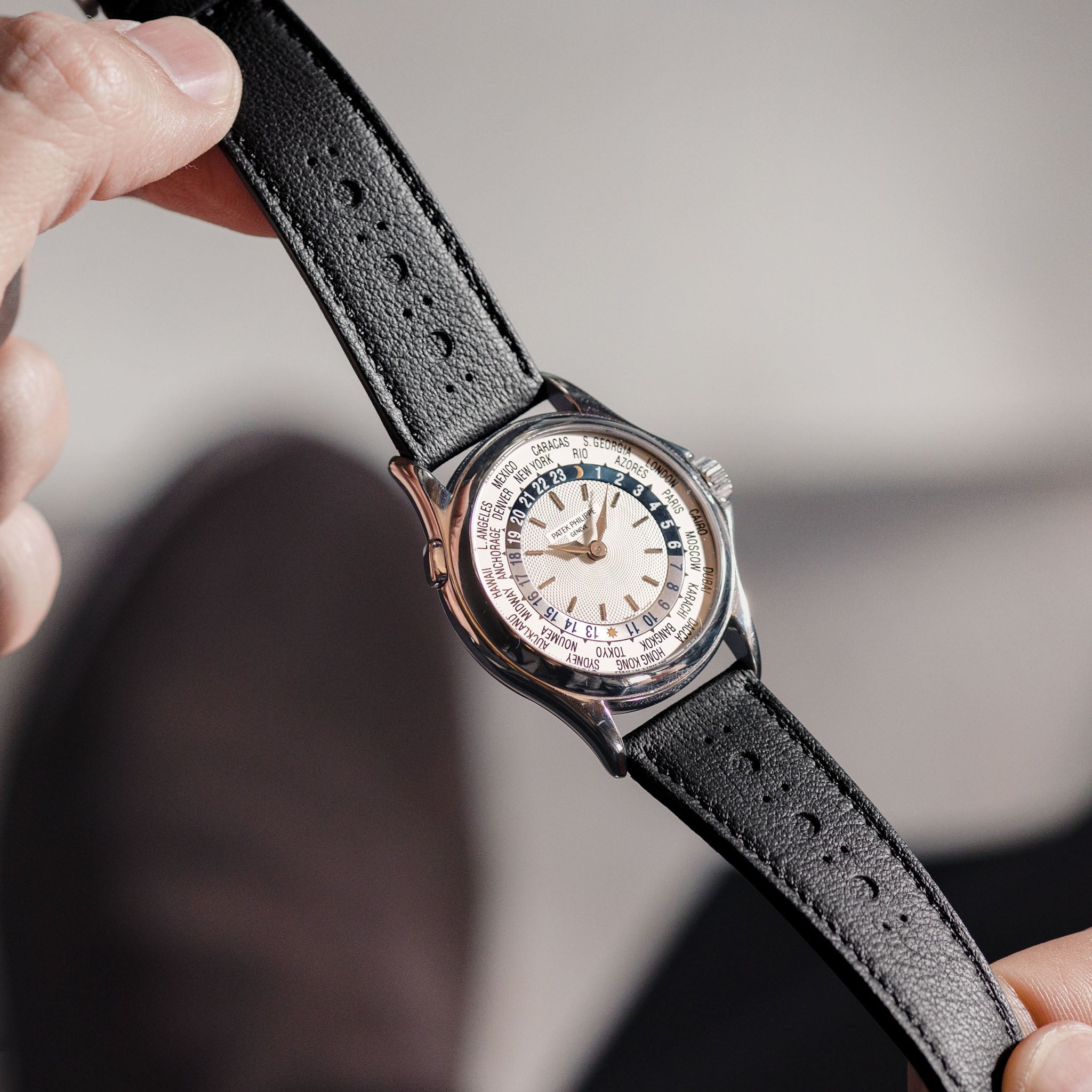 Uhrenarmband Wall Street– Brogue Style Schwarz - Jubiläumskollektion