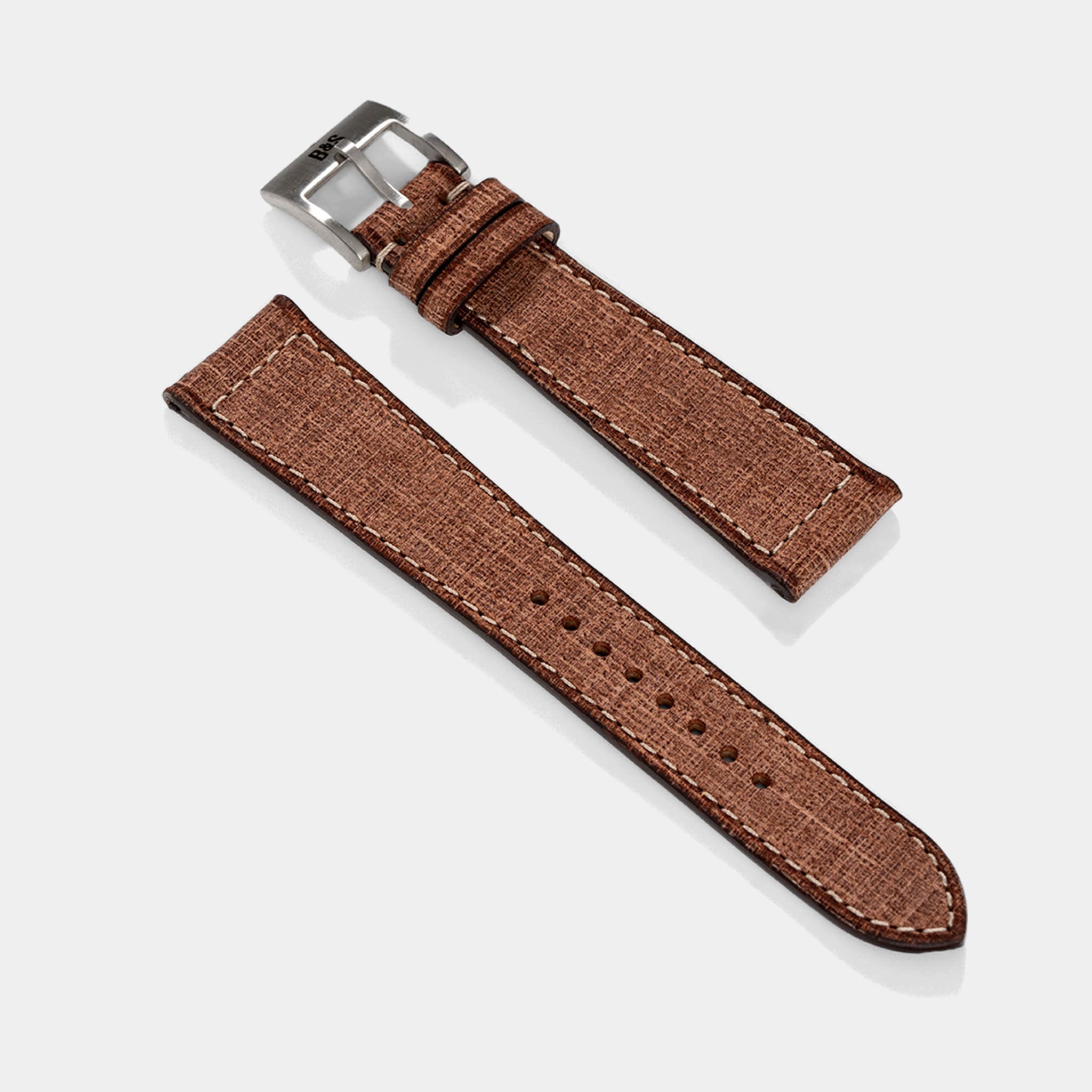 Uhrenarmband für IWC Portofino - Linen Boxed Leather Deep Brown