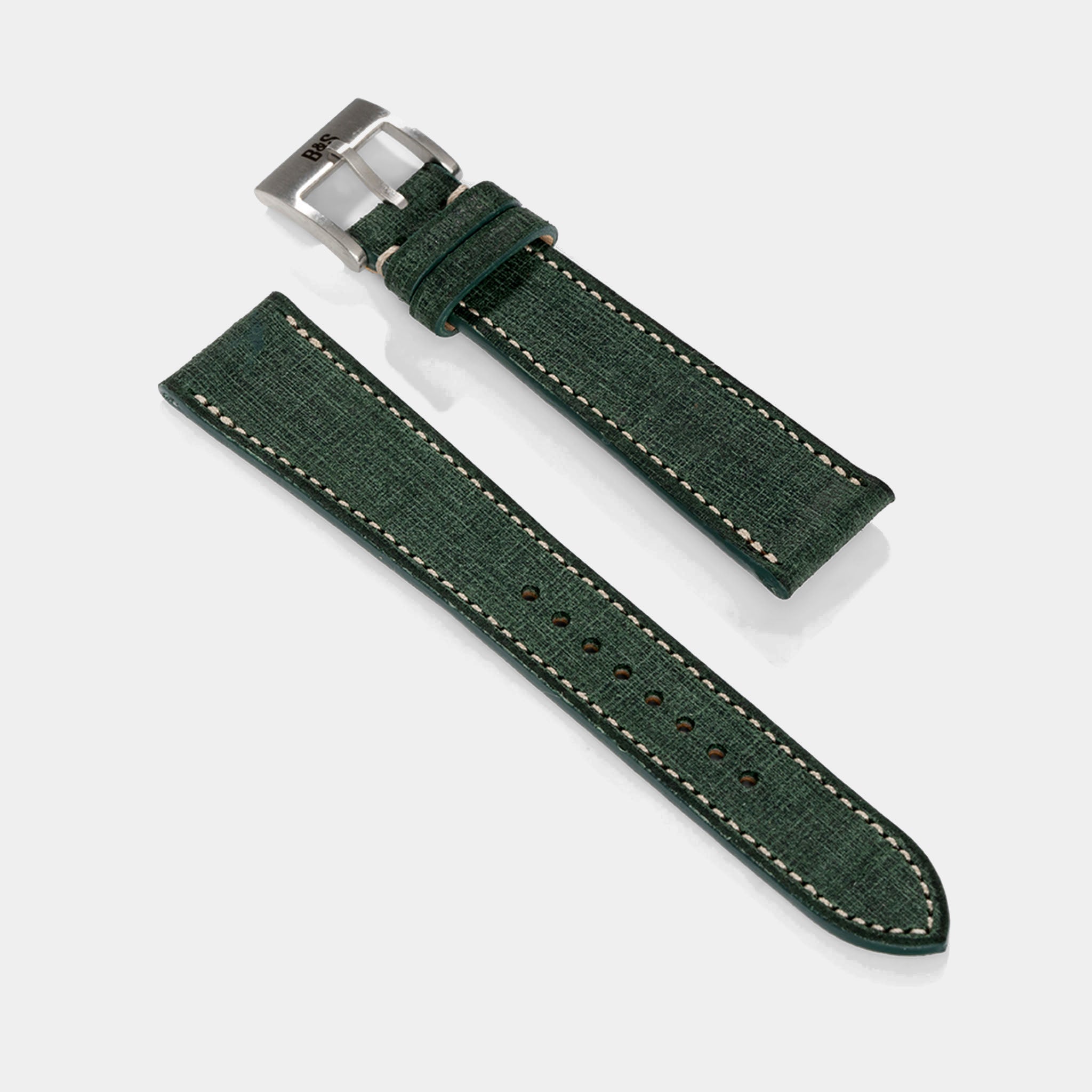 Uhrenarmband für Rolex Seadweller - Green Linen Leather