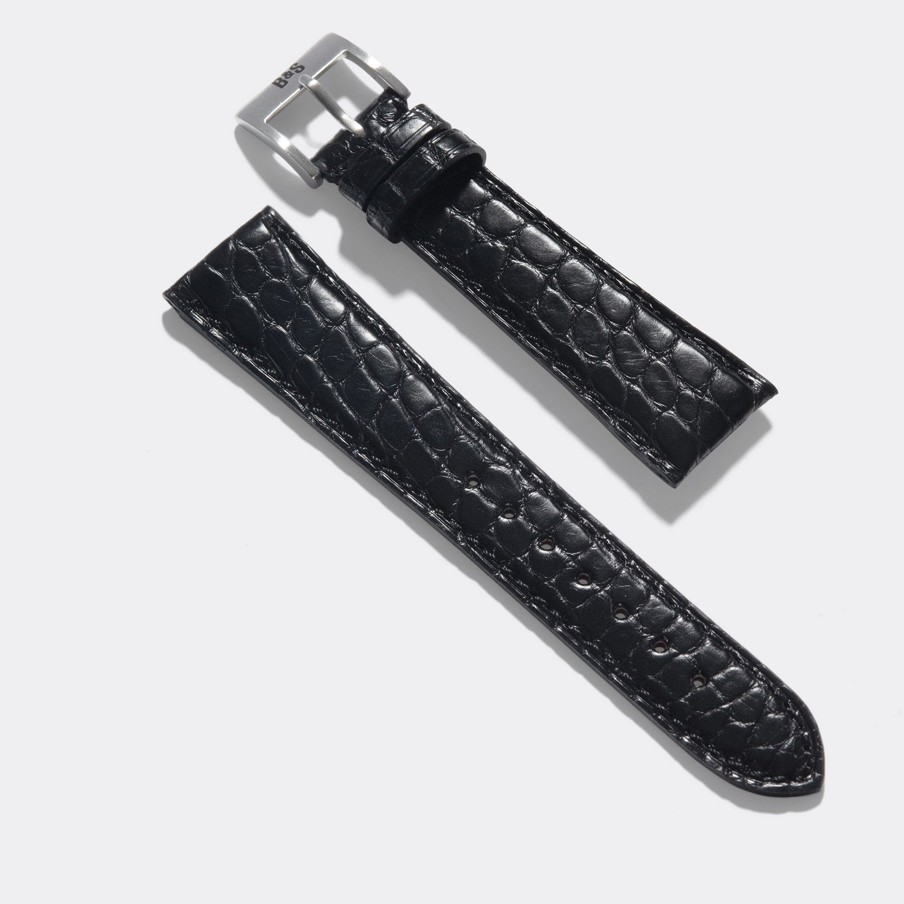 Uhrenarmband für IWC Portofino - Black Alligator Leather