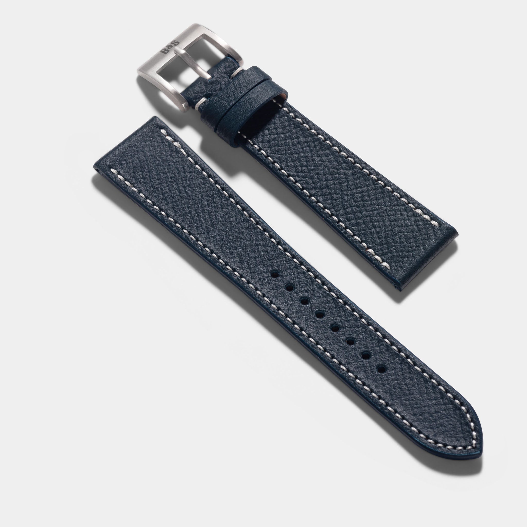 Epsom Leder Uhrenarmband Schwarzblau für Luxus Uhren