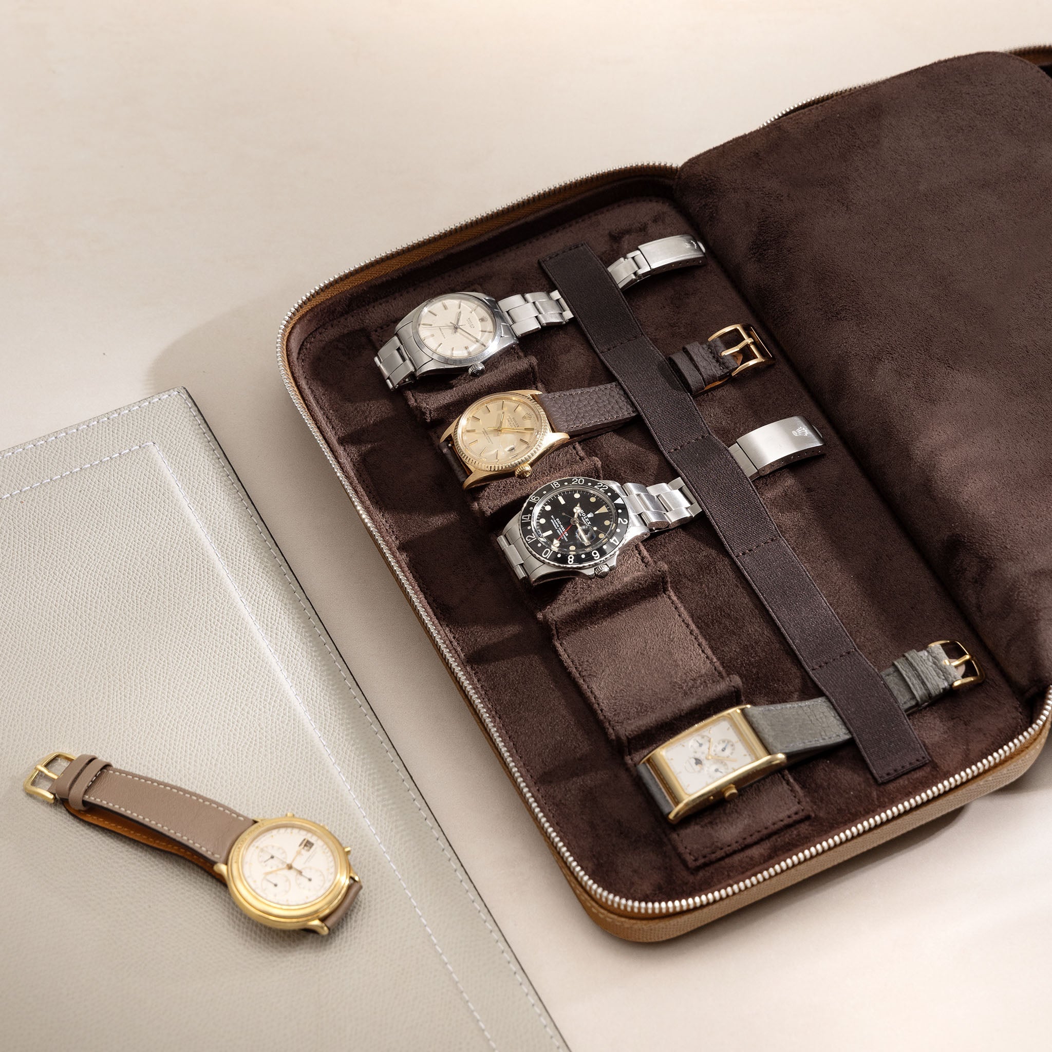 The Paris 10 Watch Leather Zip Folder - Jubilee Edition