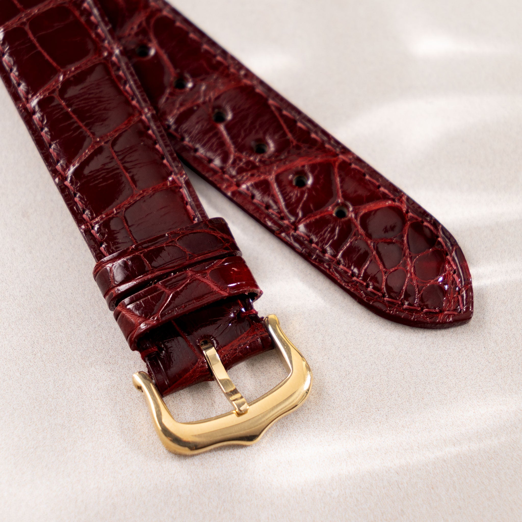 Strap for Cartier 17.5 mm - The Cherry Alligator Watch Strap