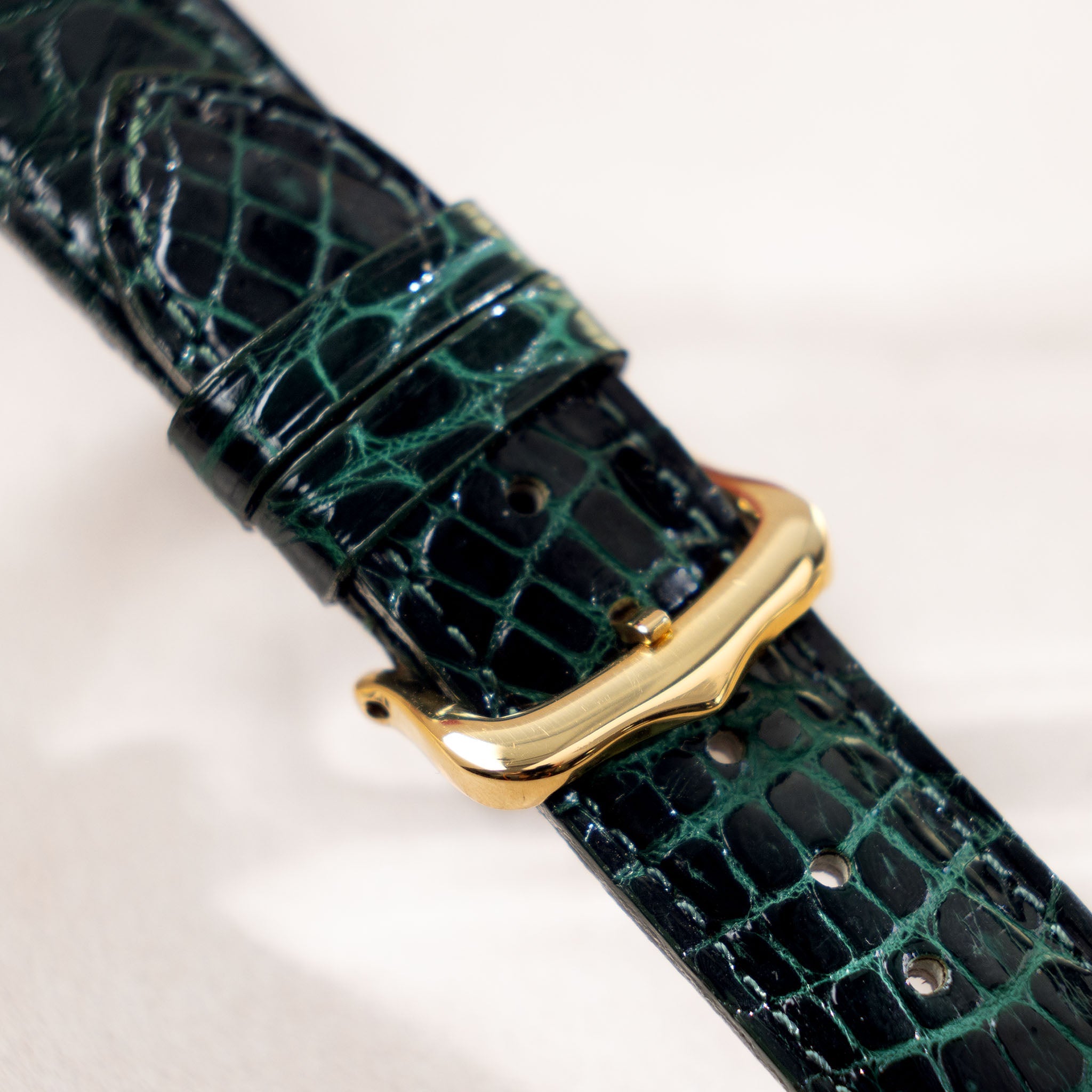 Strap for Cartier 17.5 mm - The Green Alligator Watch Strap