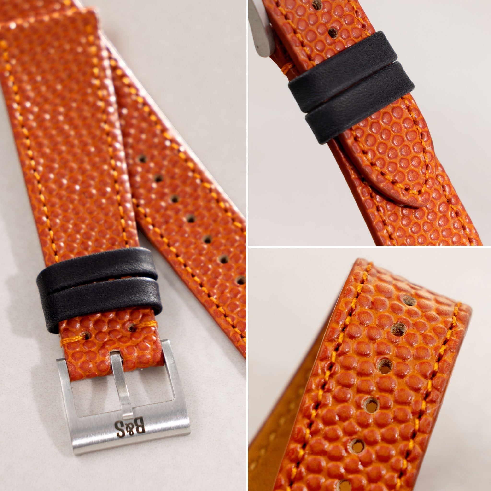 Uhrenarmband für IWC Flieger Chronograph -Basketball Horween Leather (20mm)
