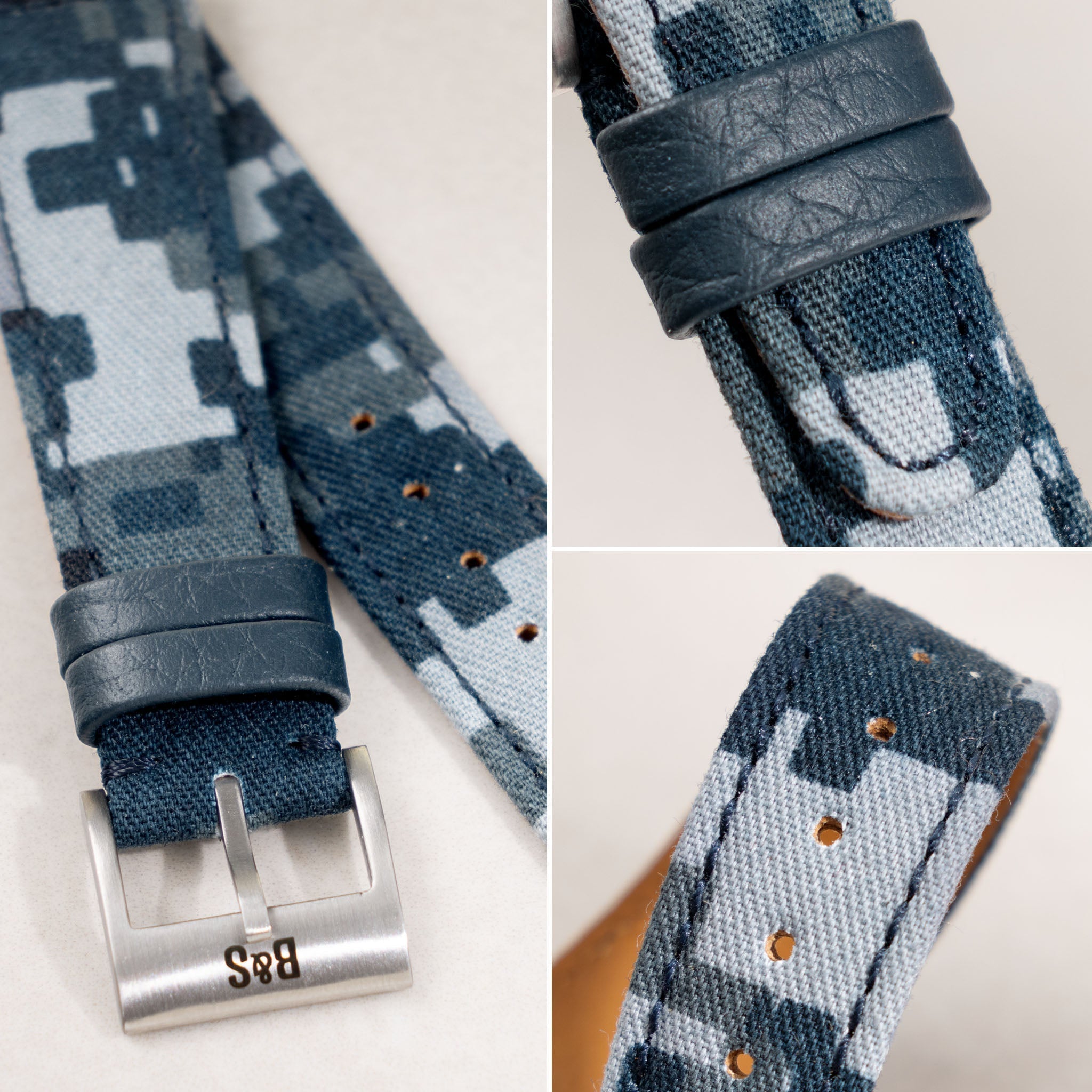 Uhrenarmband Skyline – Einzelstücke aus originalem US Navy Camo Stoff - Jubiläumskollektion