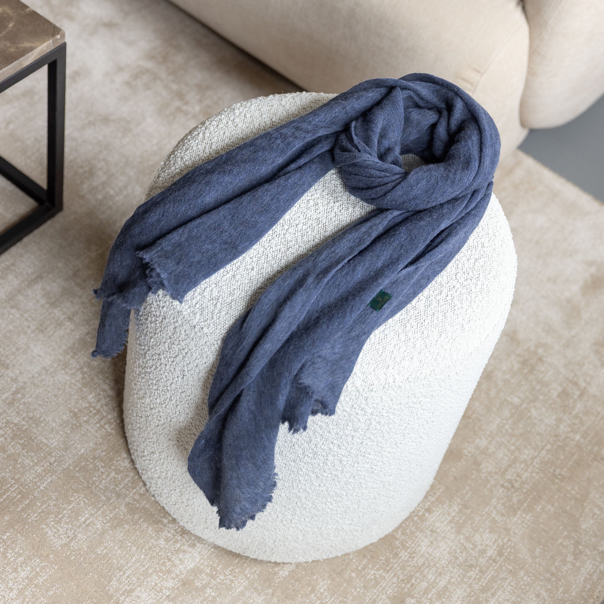 Rolex Blue cashmere scarf
