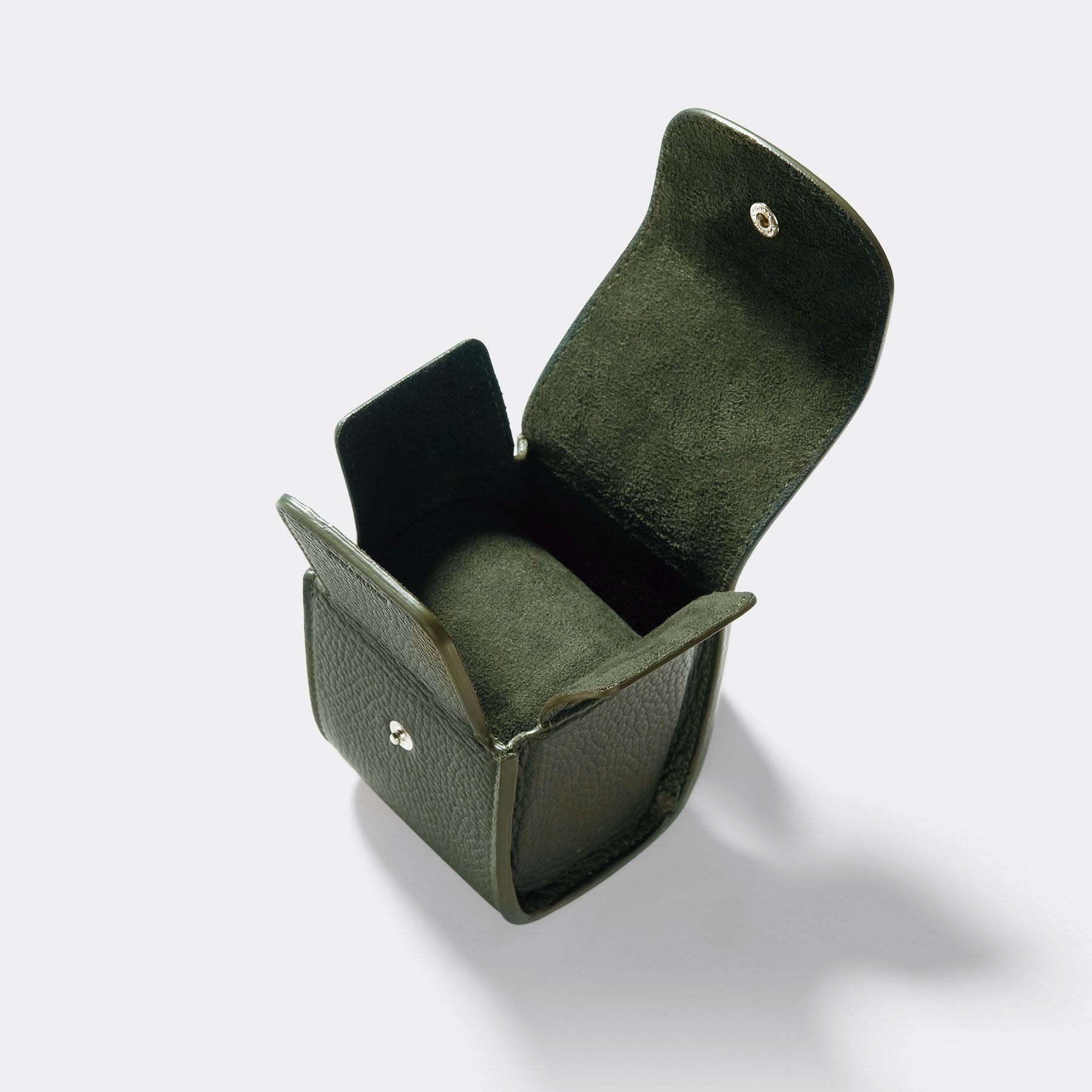 Cube Leder Uhrenbox Olive