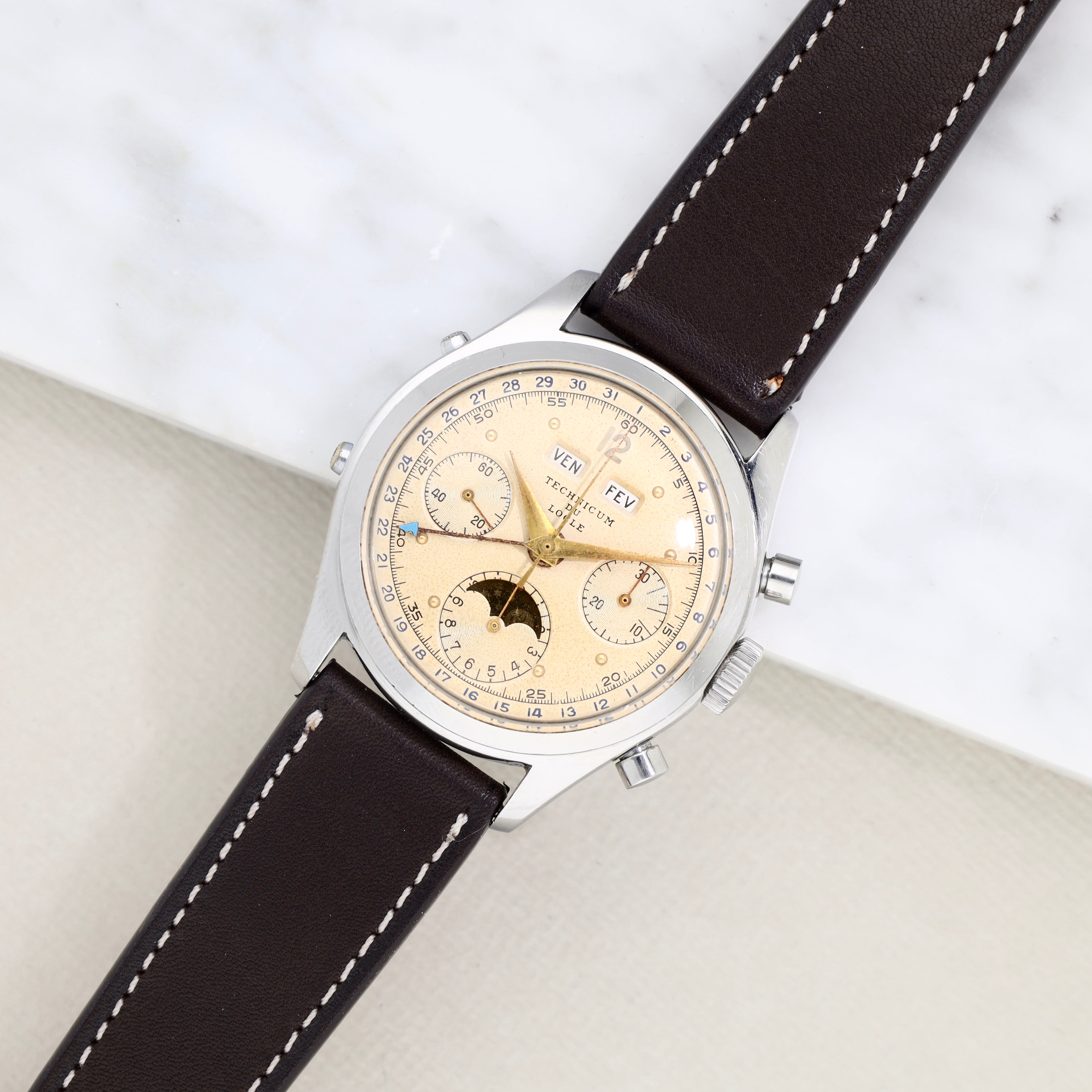 Technicum du Locle triple date Chronograph moonphase "School watch" - incoming