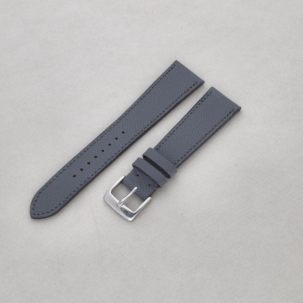 Sample Sale - Pebbled Grey Tonal Leather Watch Strap - 20mm