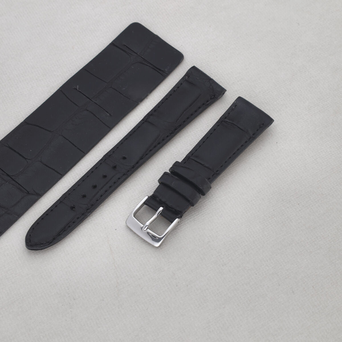 Sample Sale - Newman Black Croco Leather Watch Strap - 20mm