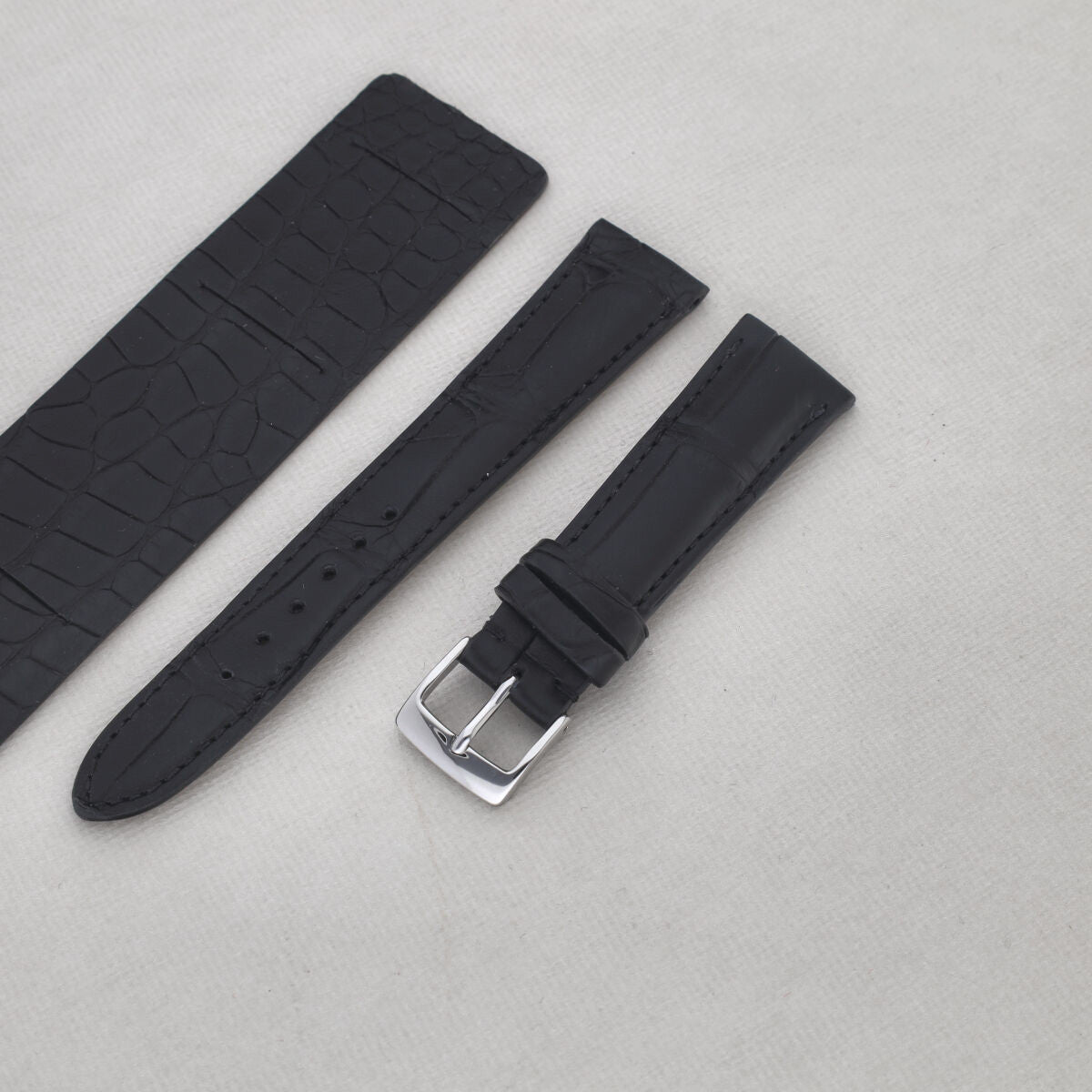 Sample Sale - Newman Black Croco Leather Watch Strap - 20mm