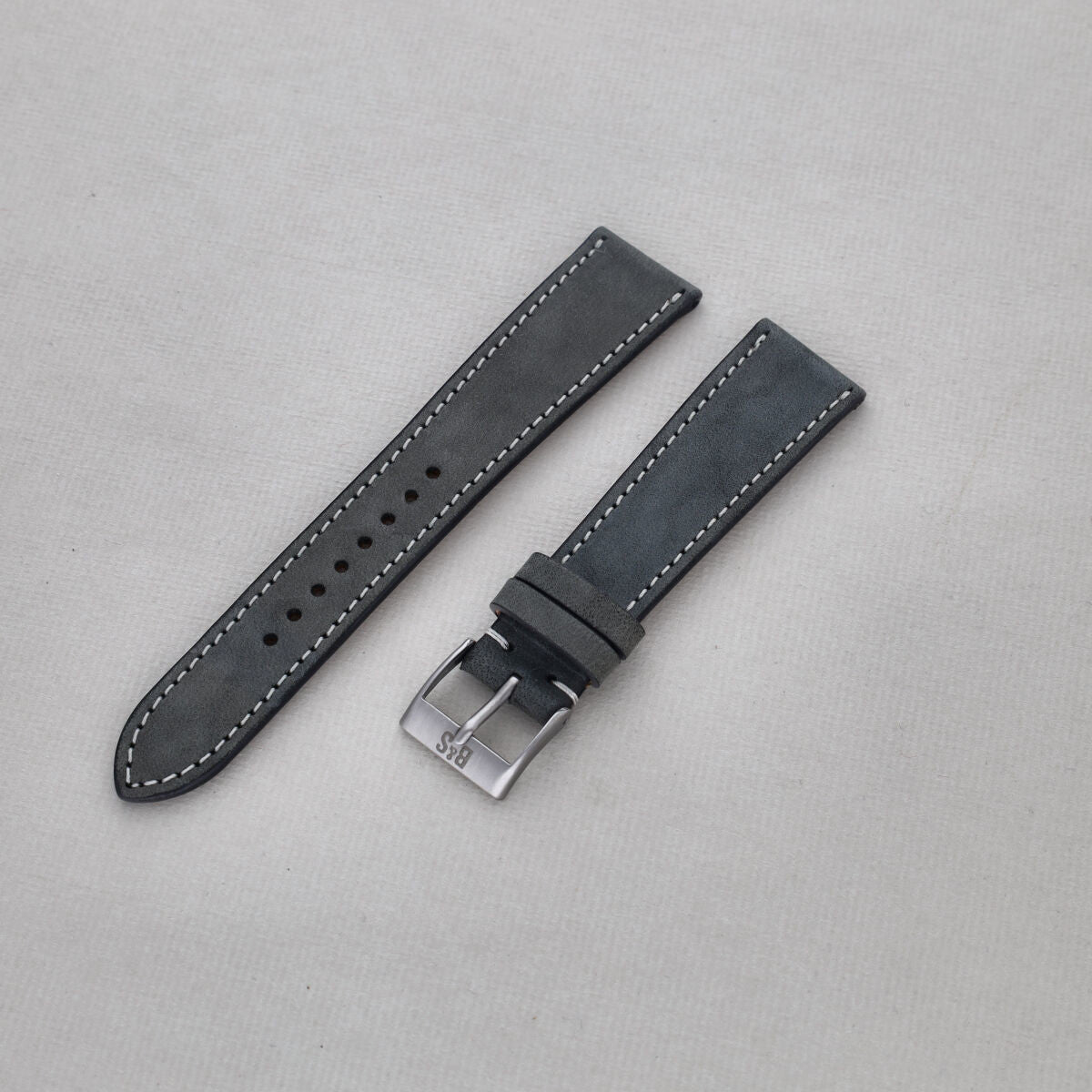 Sample Sale - Dark Ash Grey Leather Watch Strap - 20mm