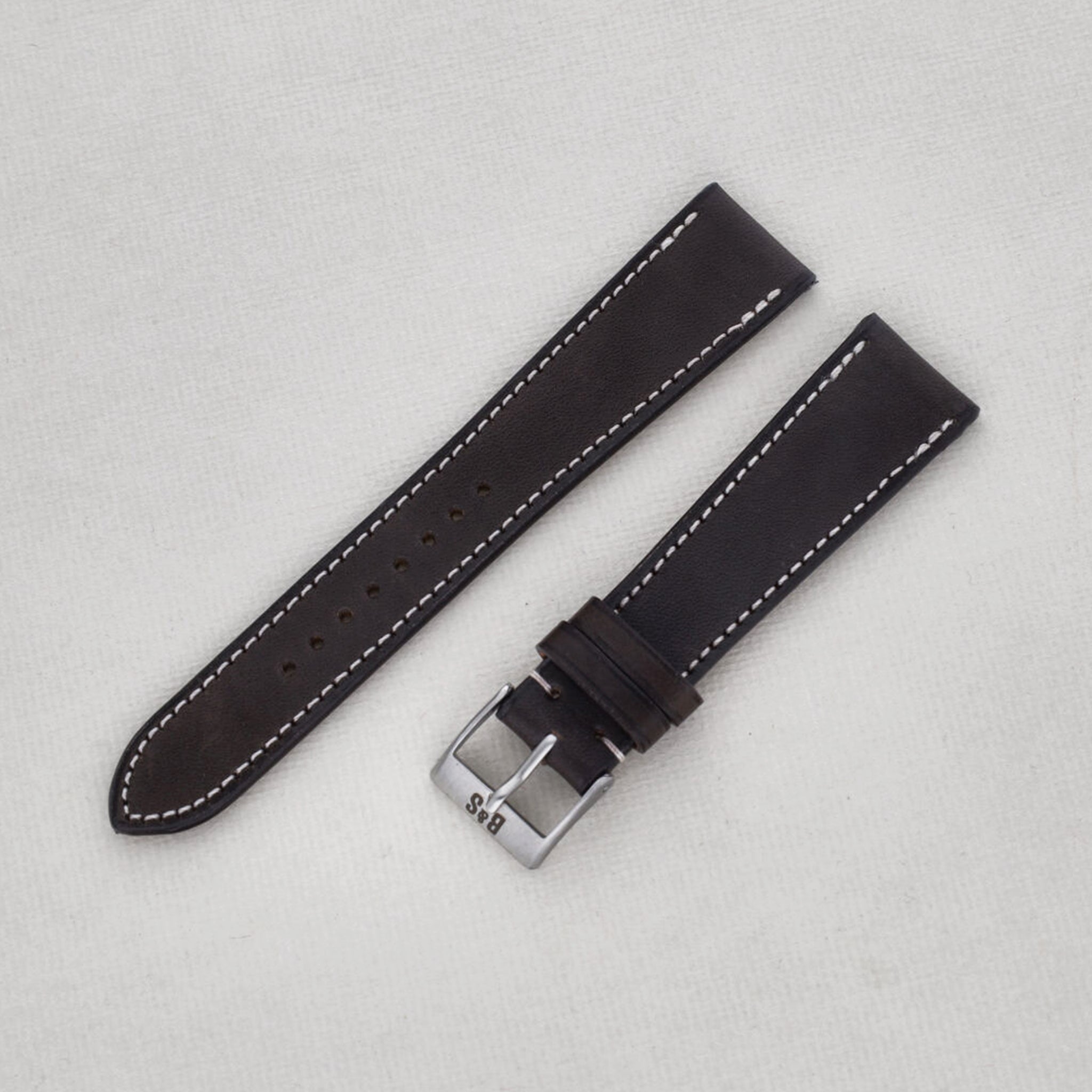 Sample Sale - Chevalin Dark Brown Leather Watch Strap - 20mm